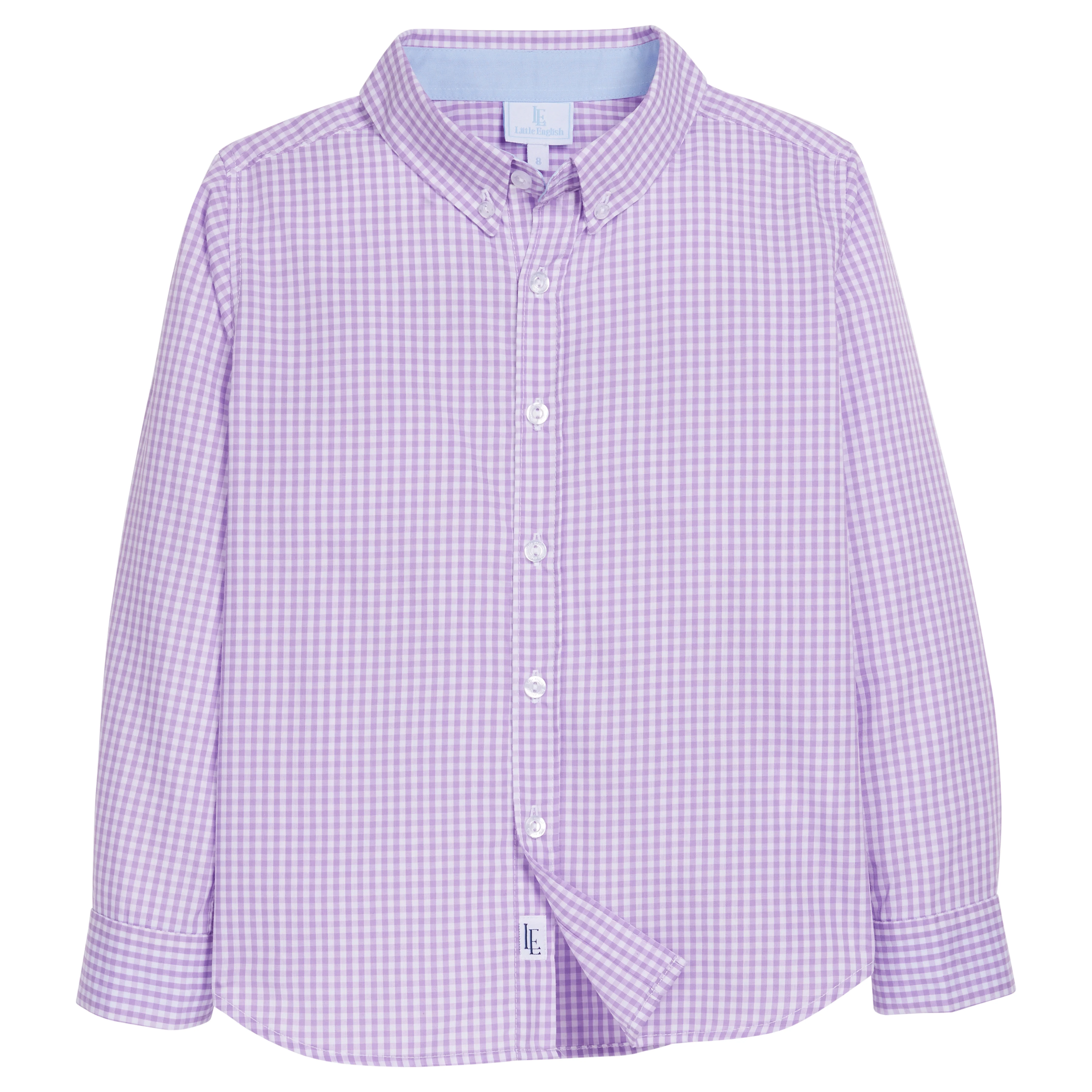 Button Down Shirt - Lavender Gingham