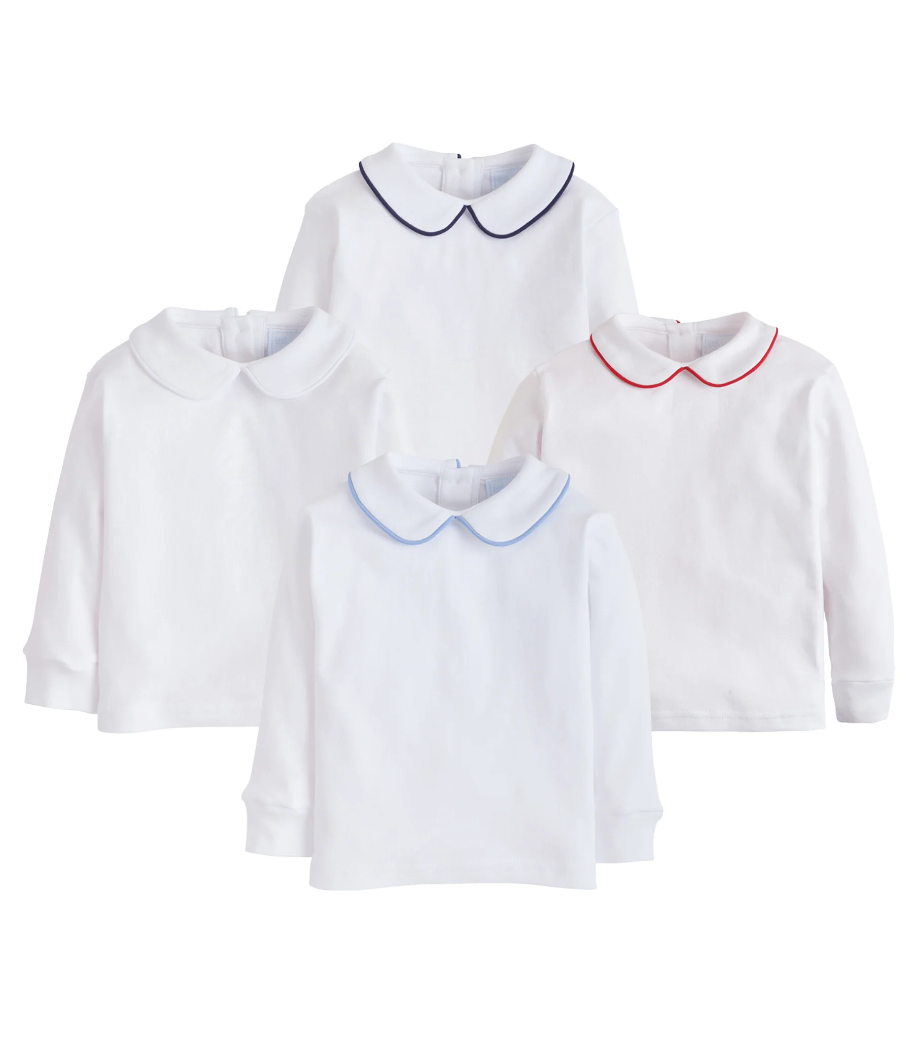 Piped Peter Pan Shirt - Navy