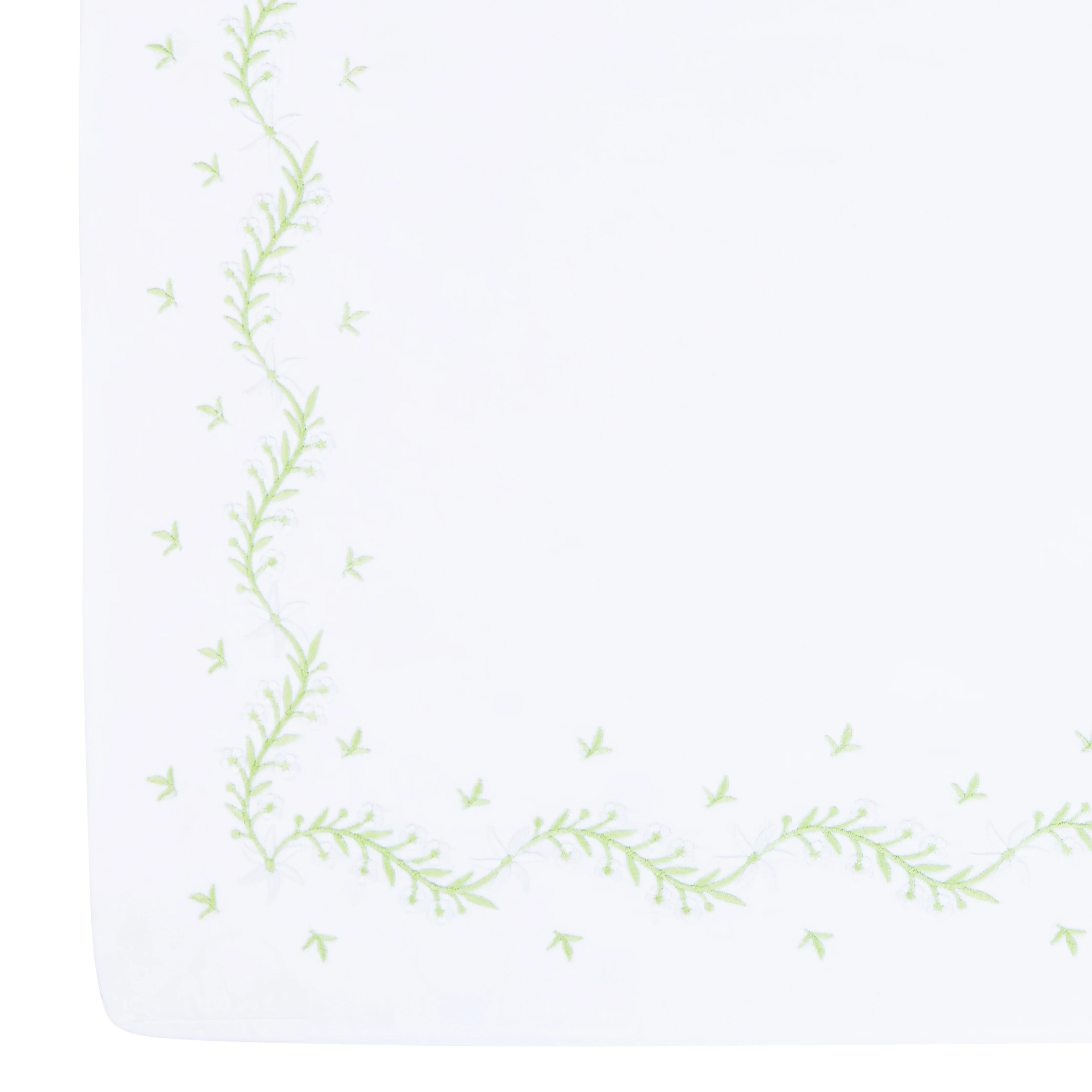 Embroidered Crib Sheet - Meadow