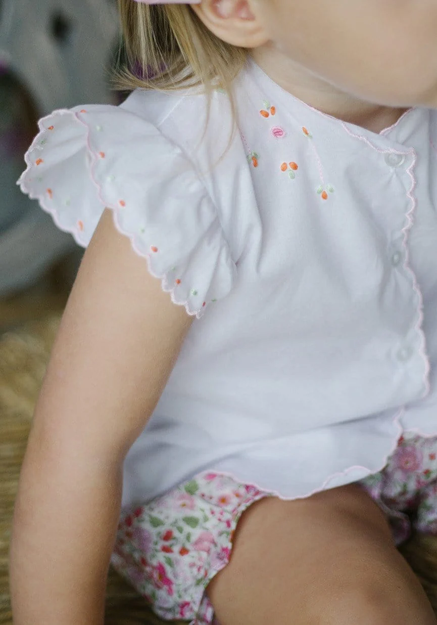 Tea Blouse - Orange & Pink