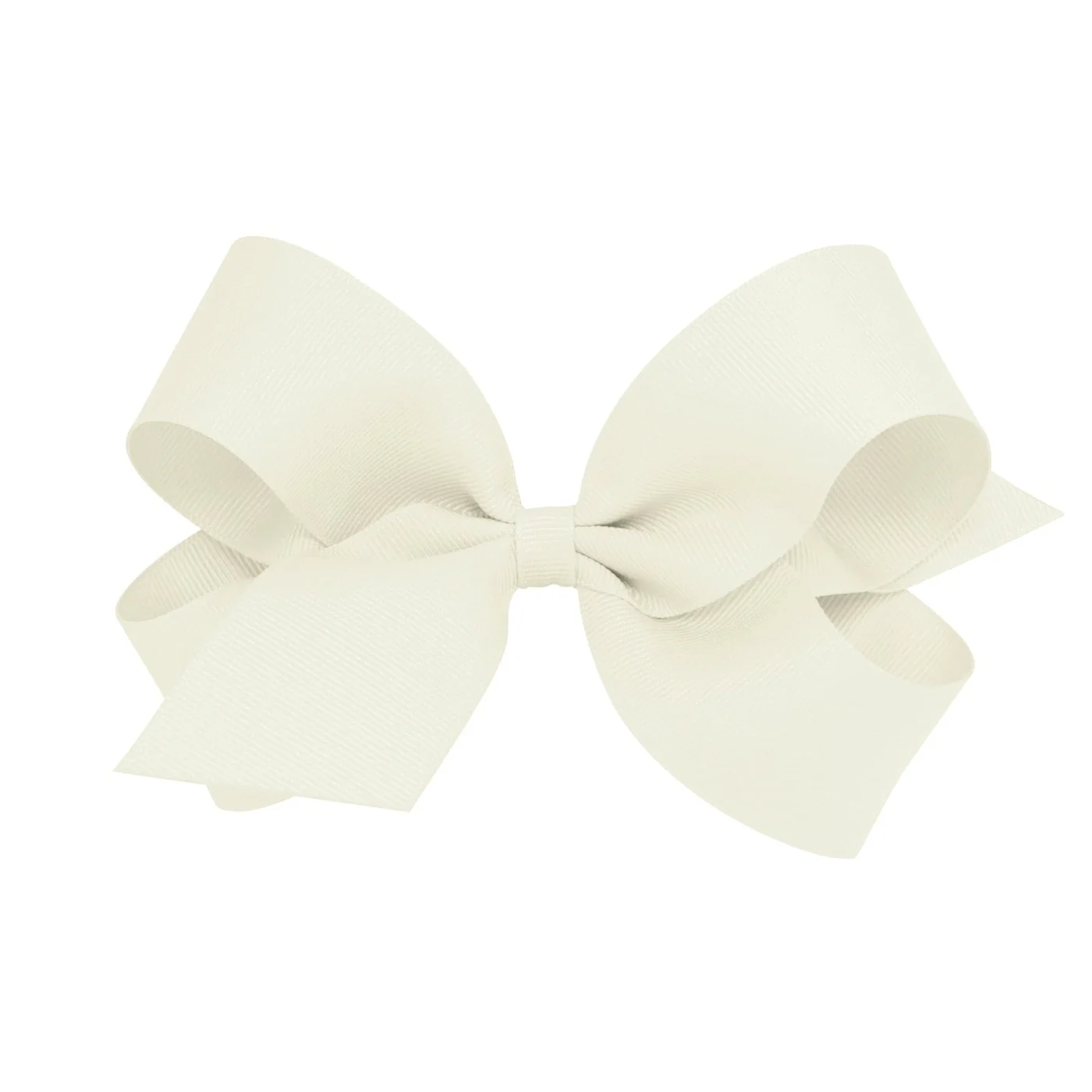 Classic Grosgrain Hair Bow - Antique White