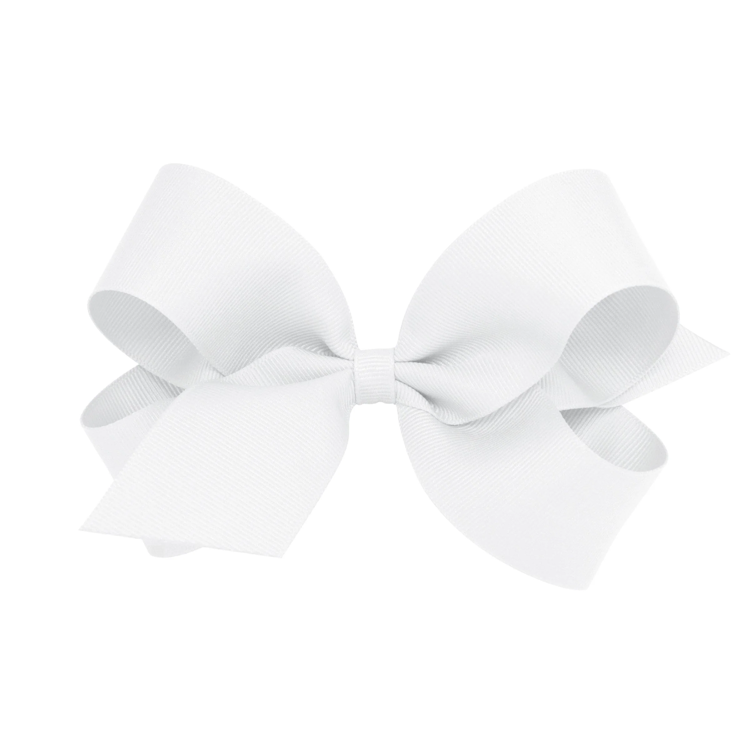 Classic Grosgrain Hair Bow - White
