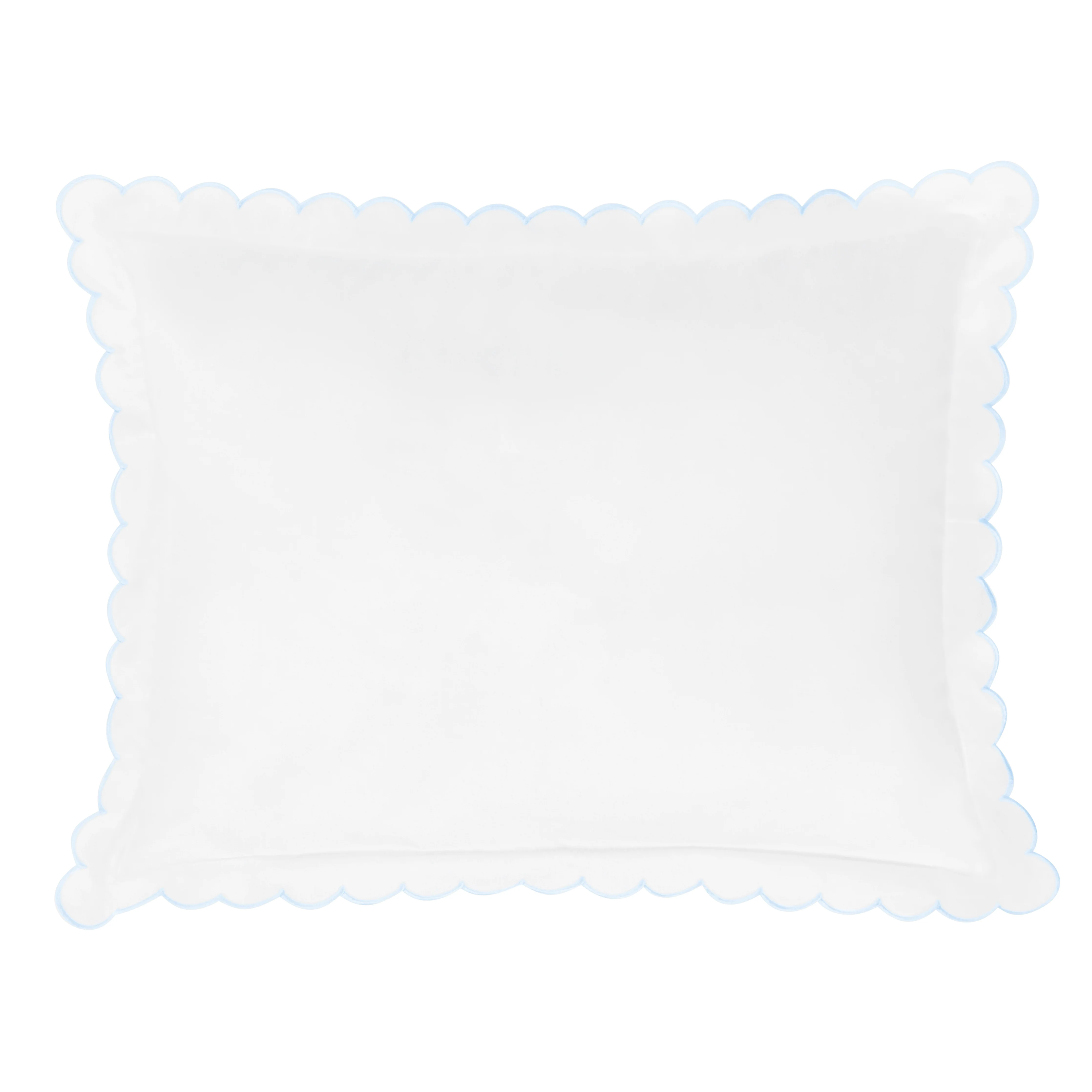 Scallop Baby Pillowcase - Sky