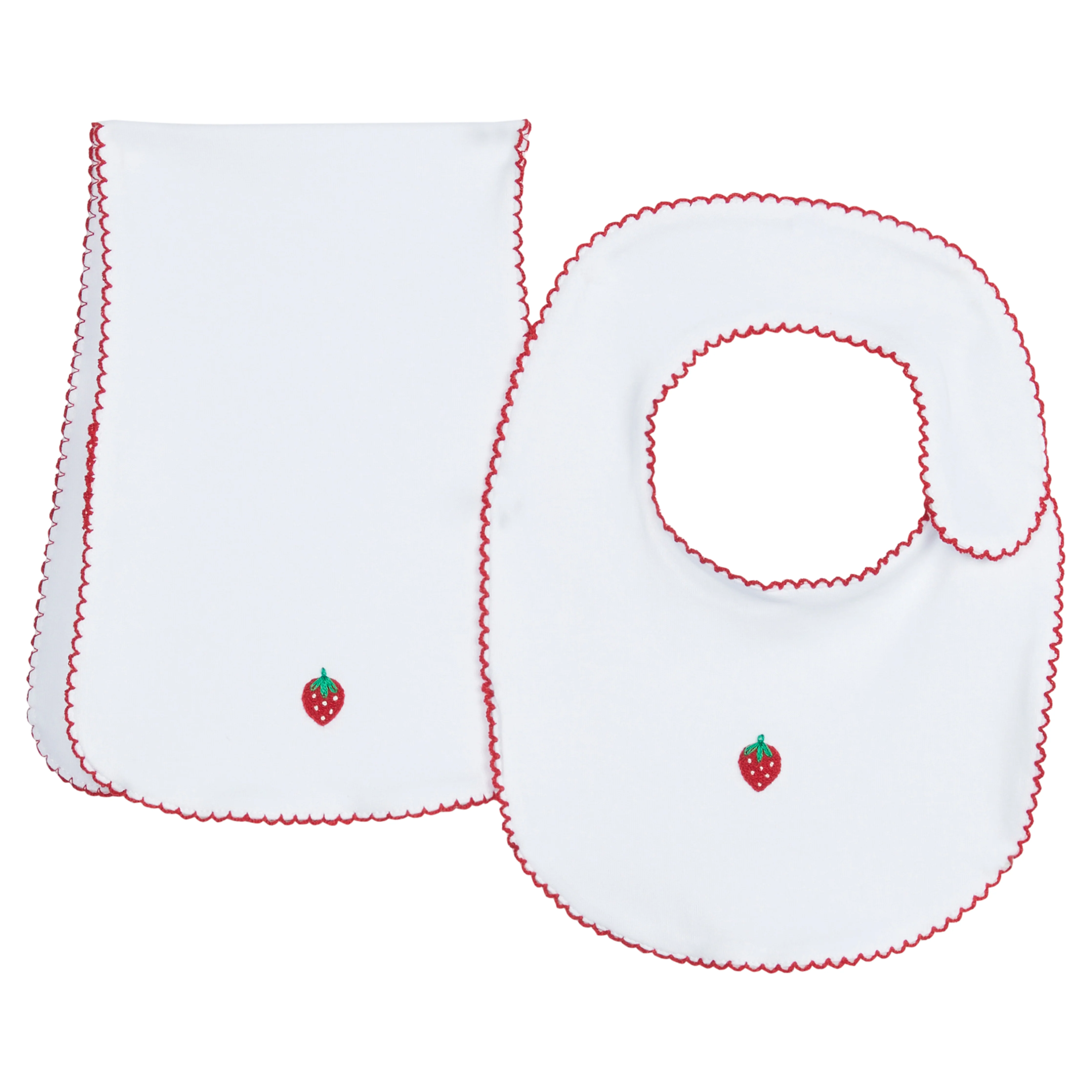 Pinpoint Bib n' Burp Set - Strawberry