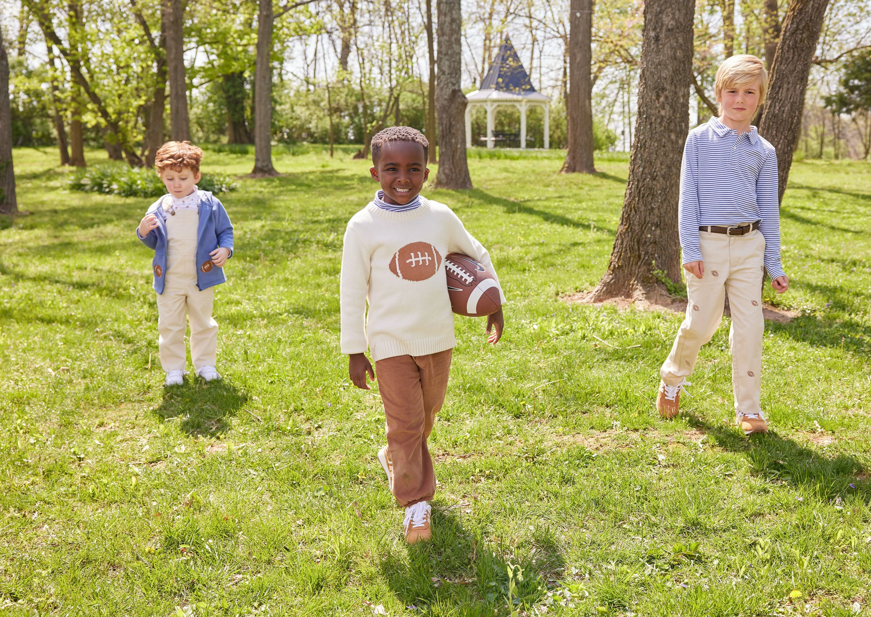 Long Sleeve Polo - Gray Blue Stripe