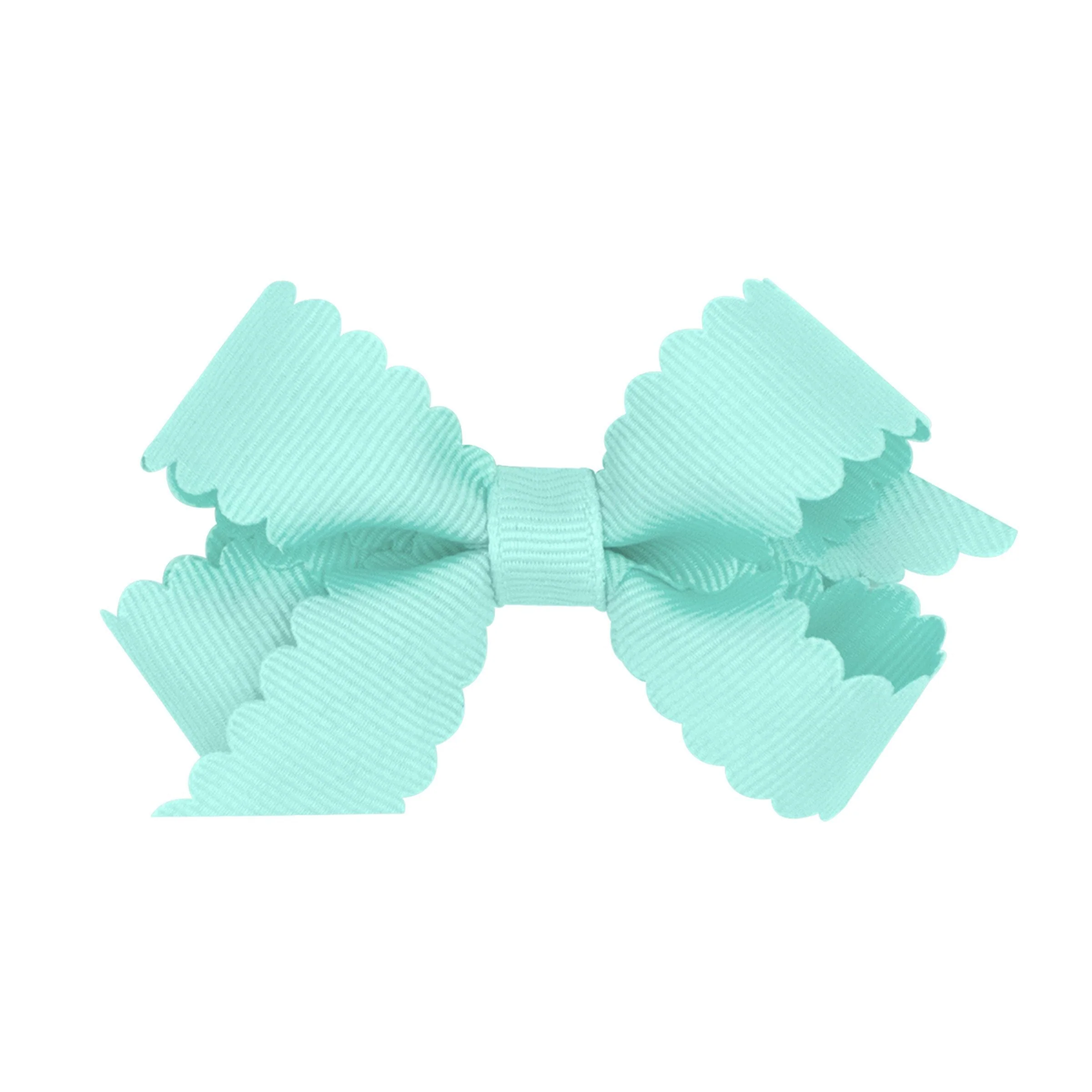 Mini Scallop Hair Bow - Crystalline