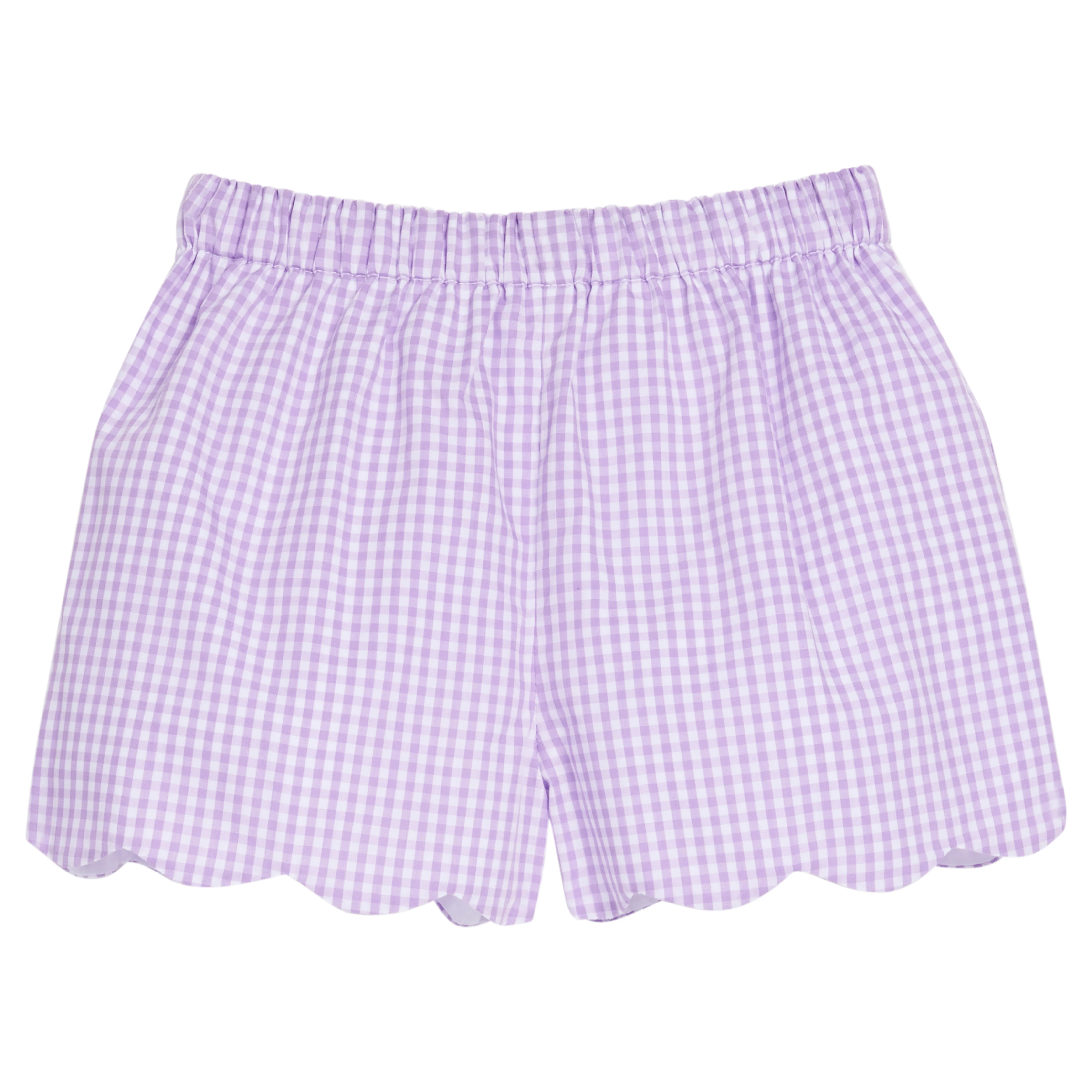 Scallop Short - Lavender Gingham
