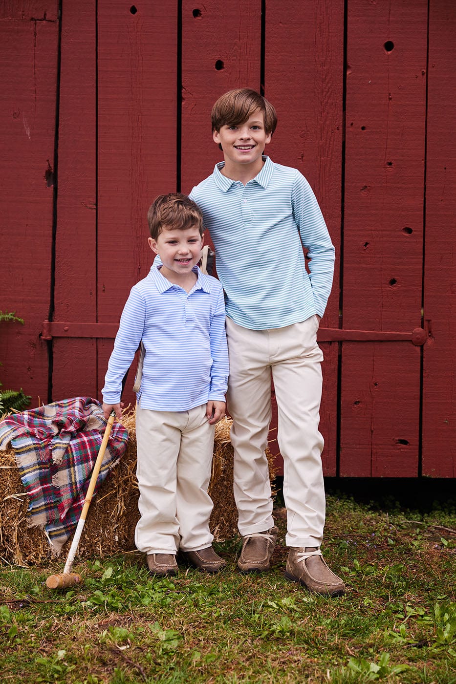 Long Sleeve Polo - Canton Stripe