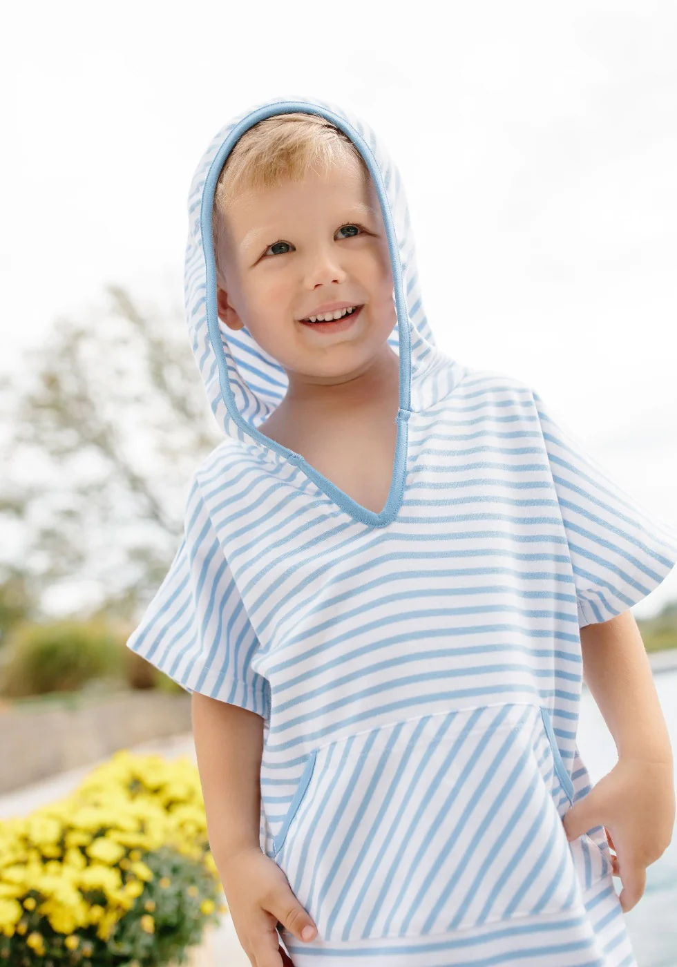 Boys Beach Popover - Light Blue