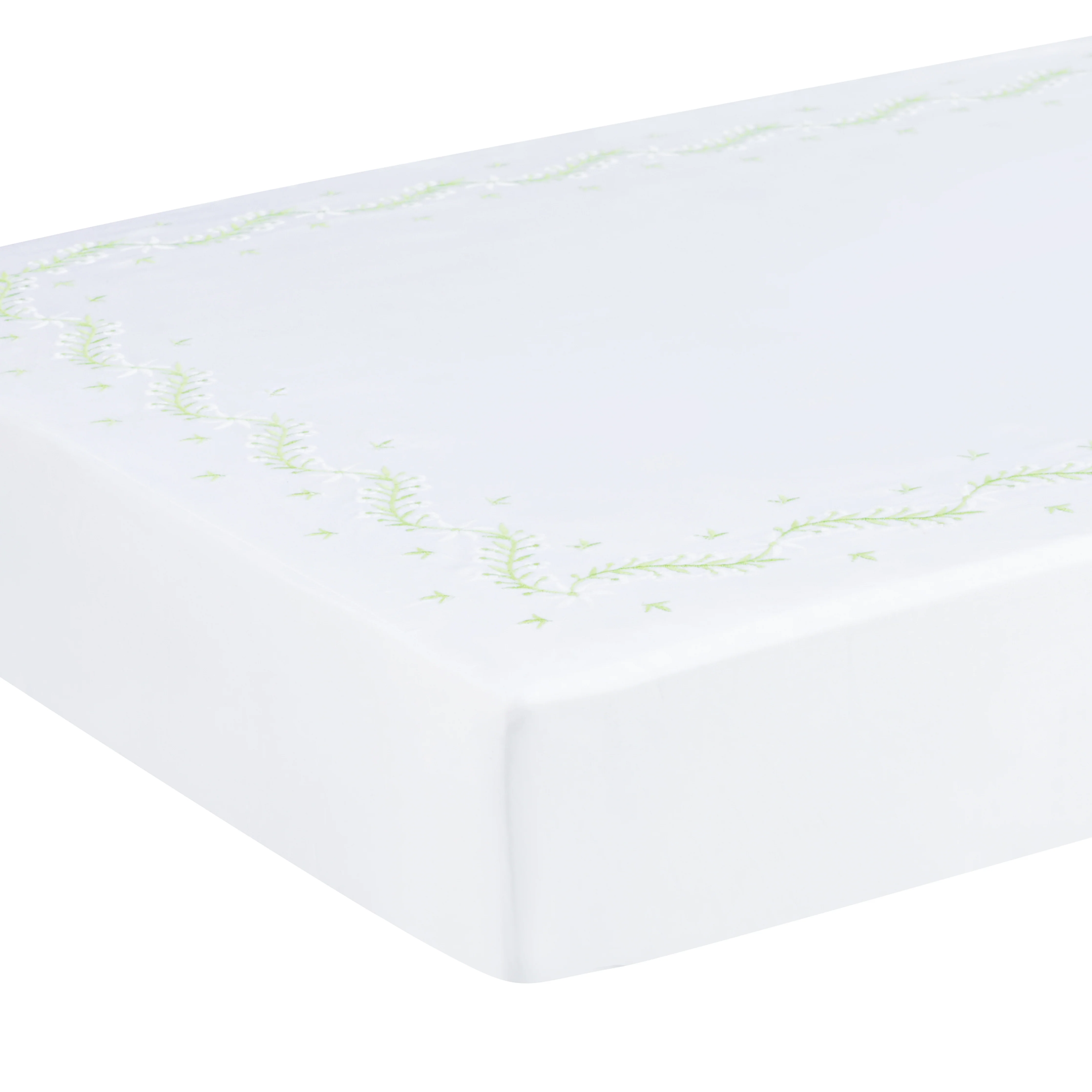 Embroidered Crib Sheet - Meadow