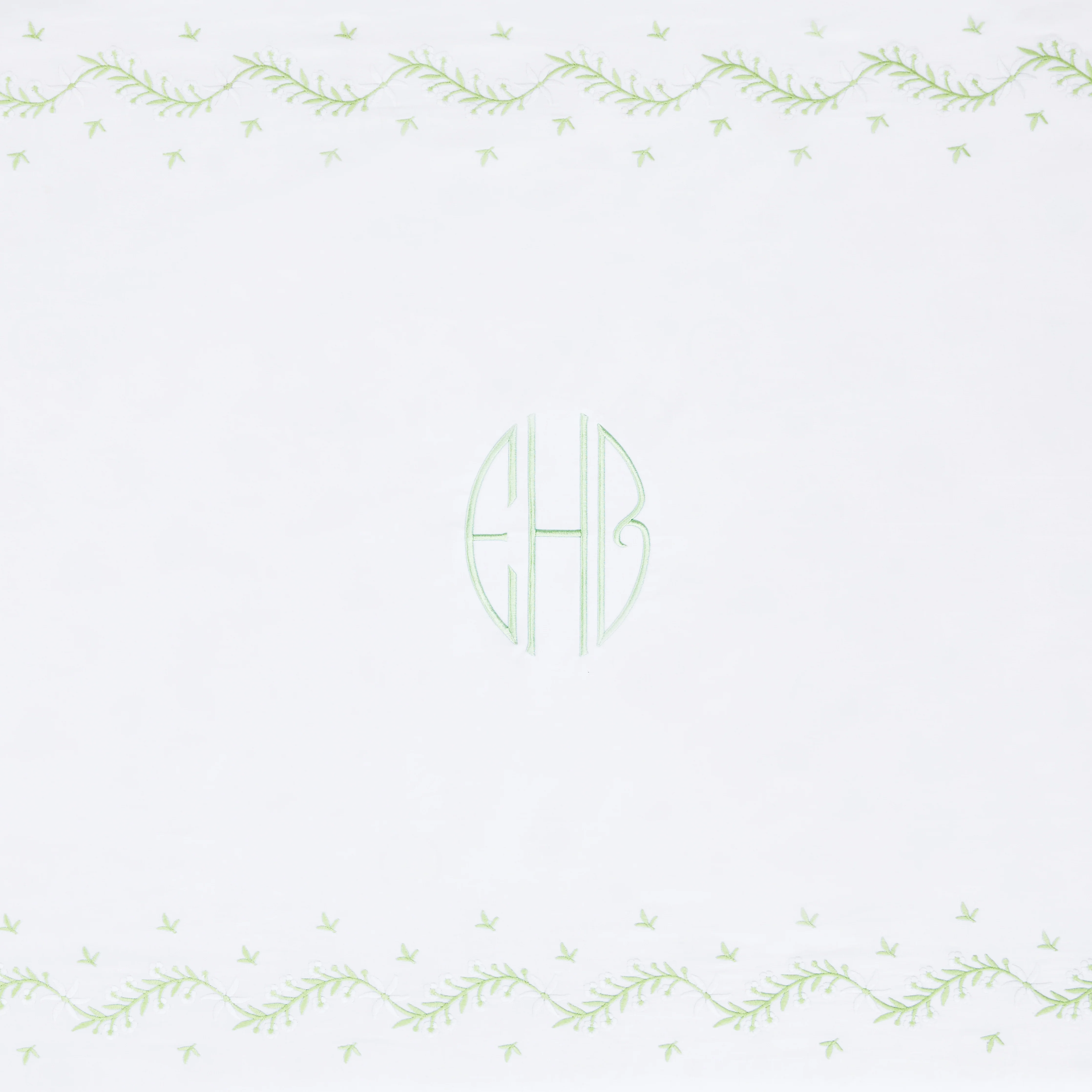 Embroidered Crib Sheet - Meadow