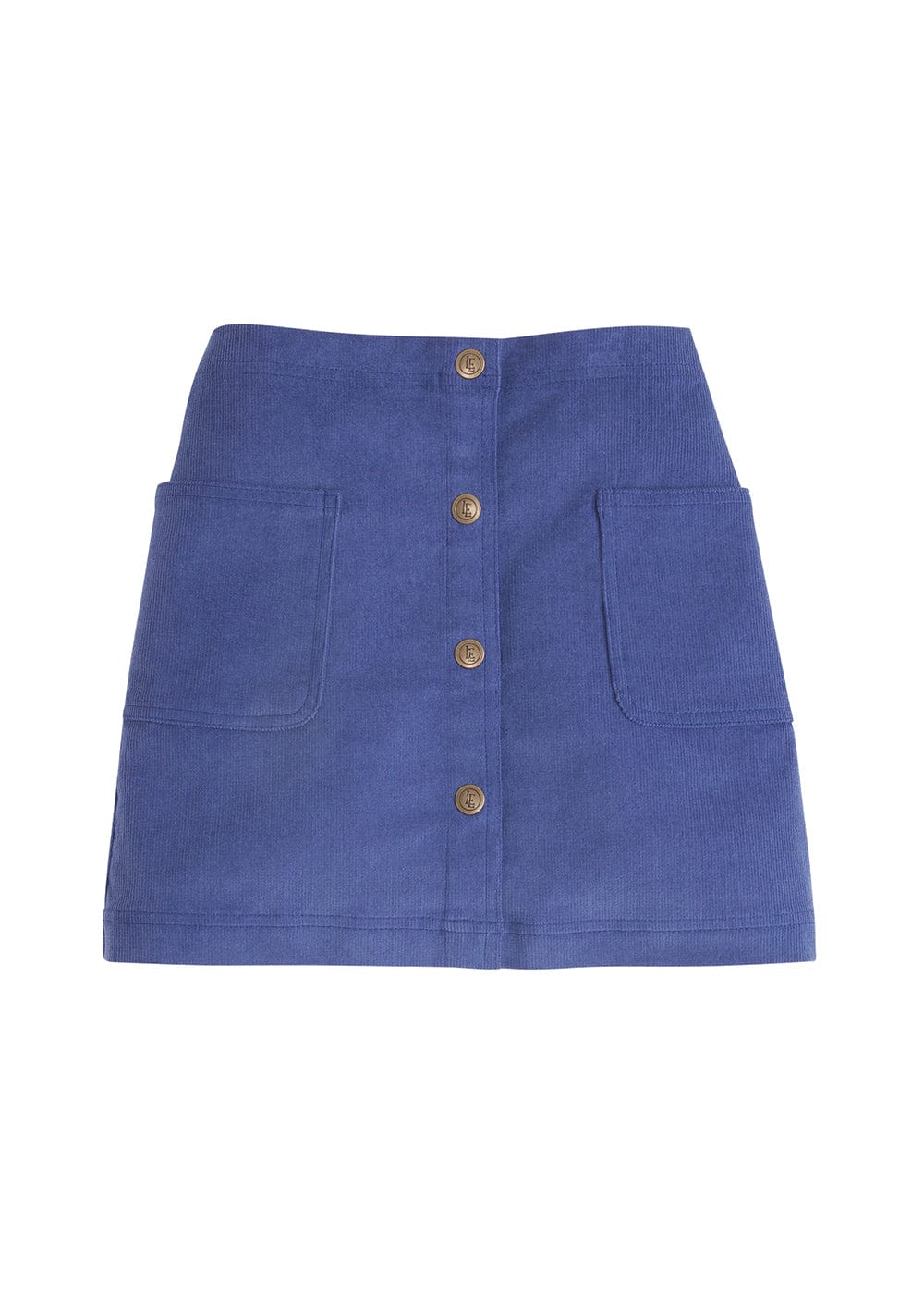 Emily Pocket Skirt - Gray Blue Corduroy