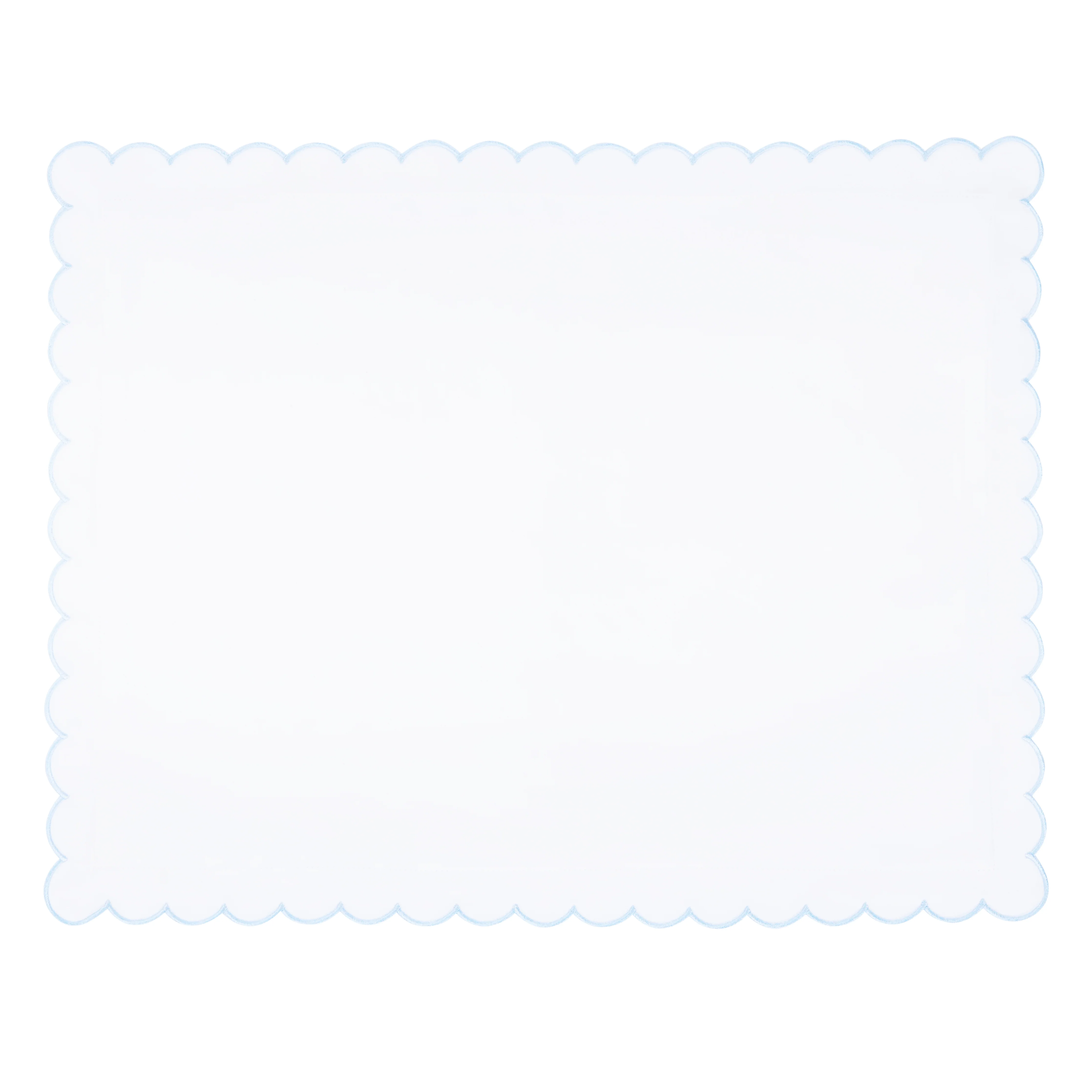 Scallop Baby Pillowcase - Sky