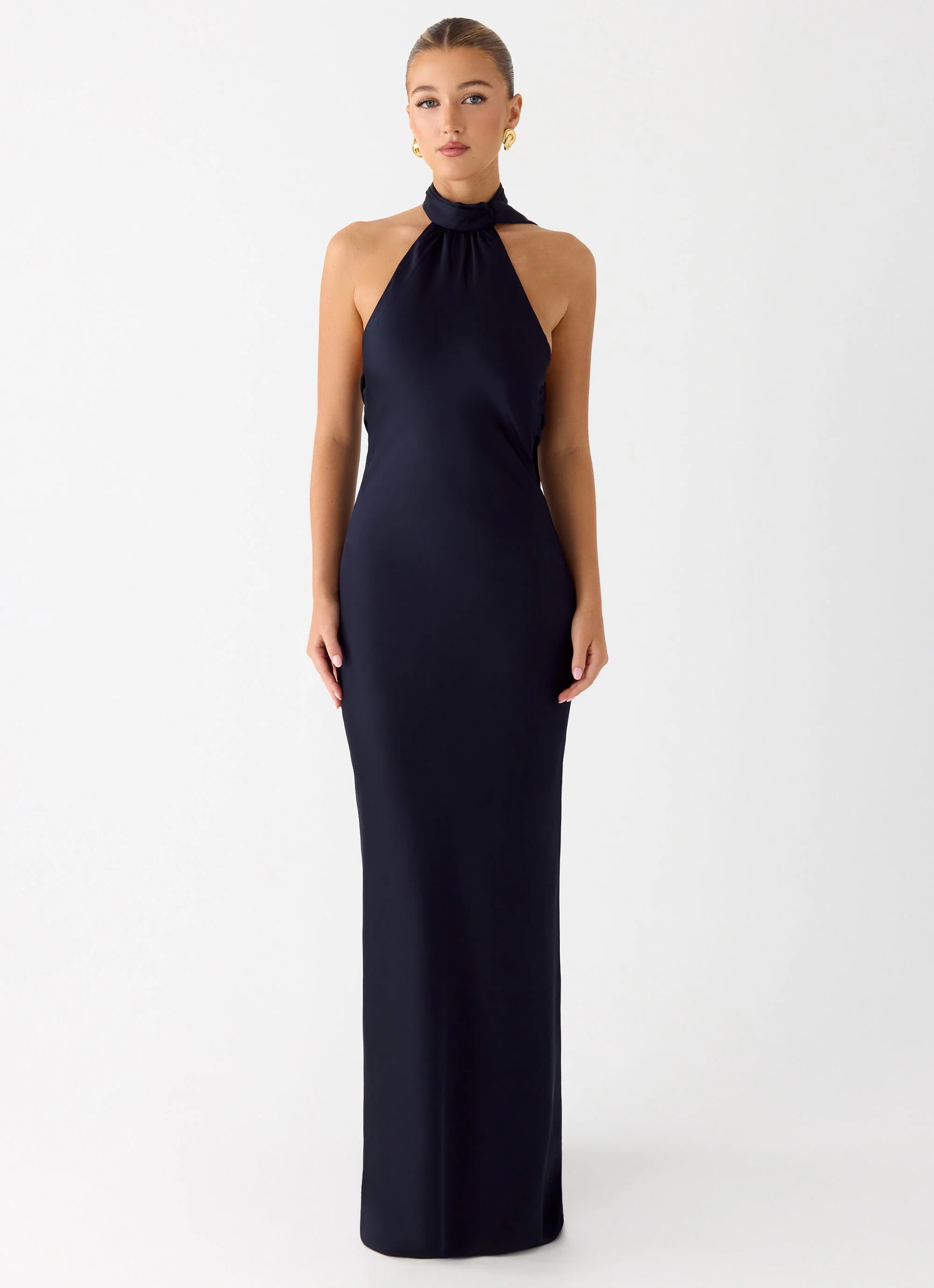 Keena Scarf Maxi Dress - Navy