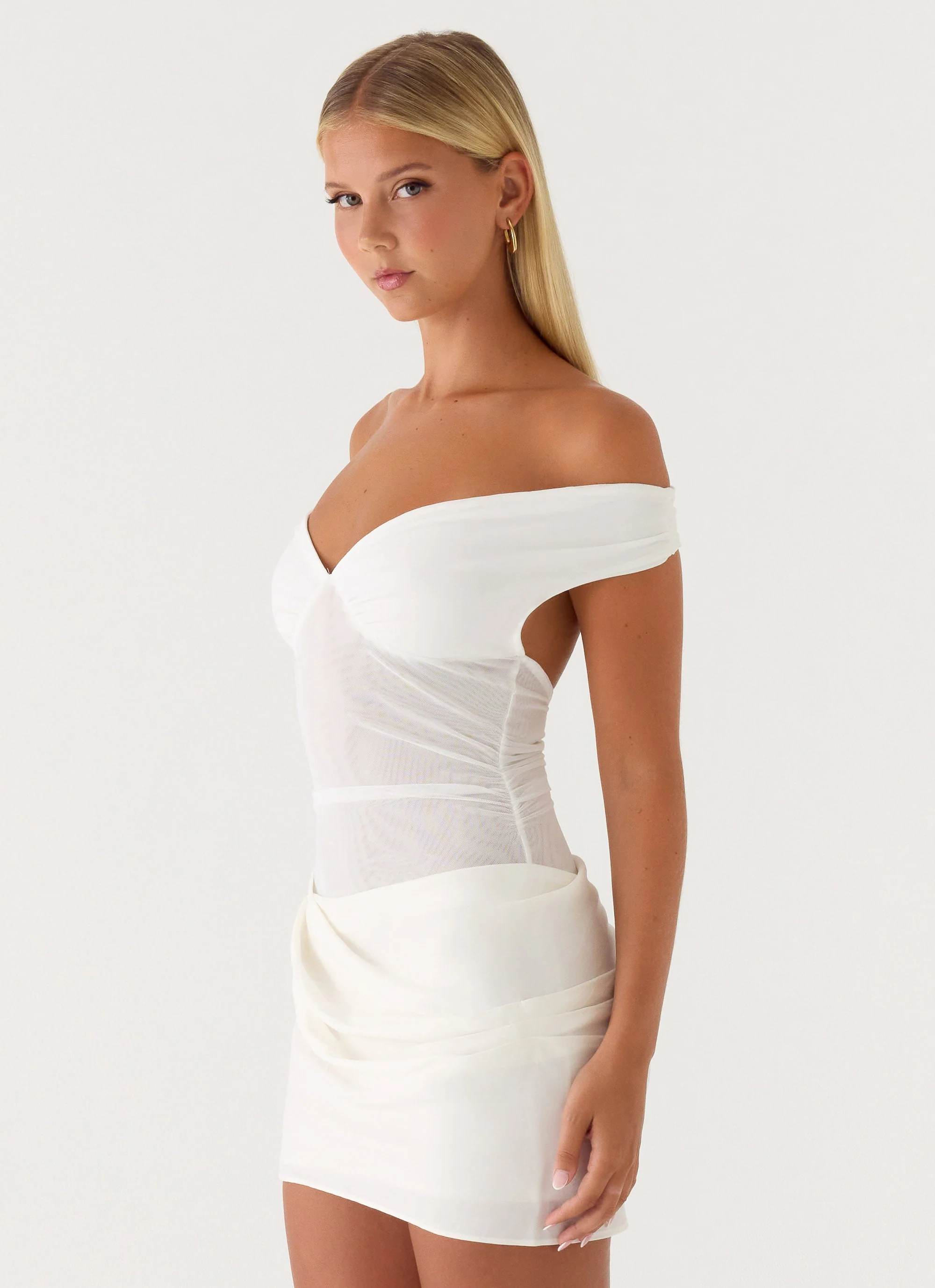 Candid Cupro Mini Dress - Ivory