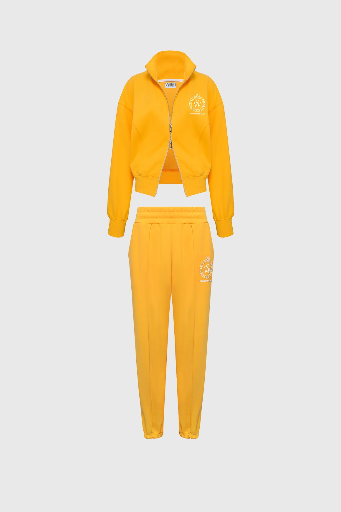 WISKII Two-Way Zipper Jacket + Relaxed High-Waist Jogger