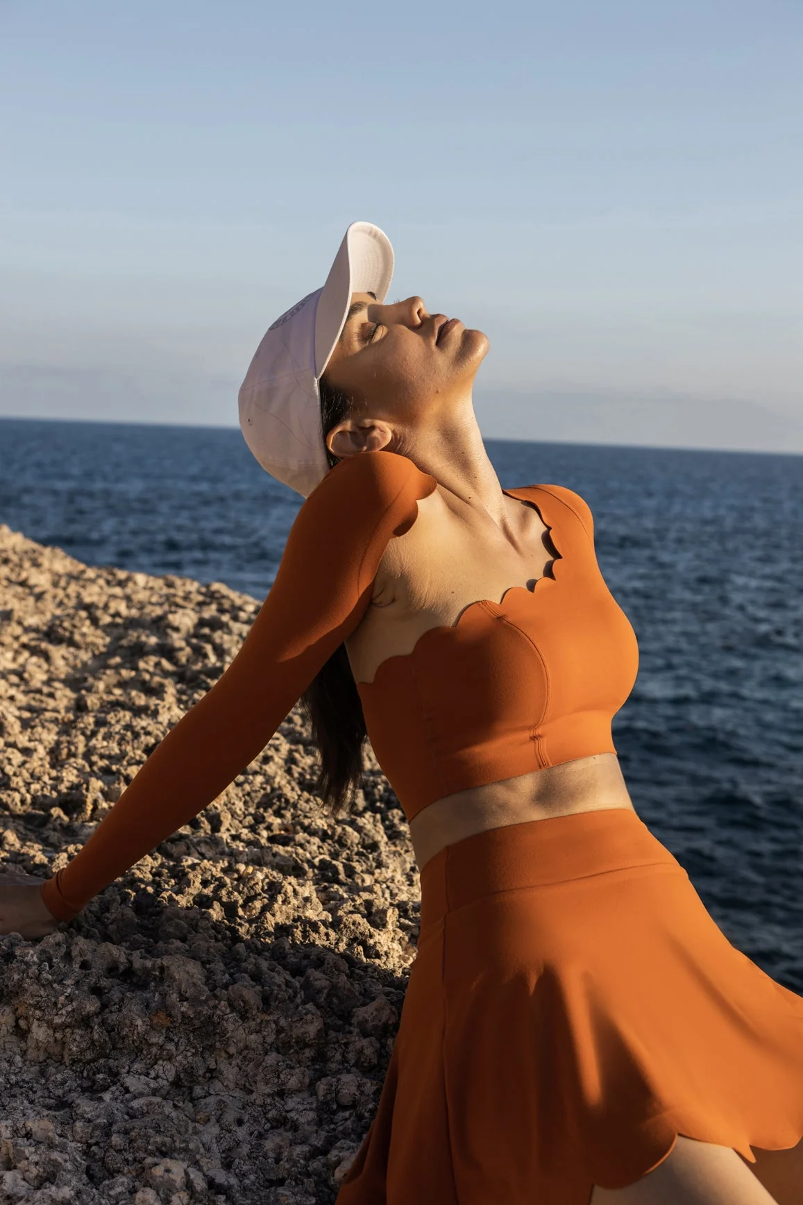 Asymmetrical Long Sleeve Crop Top