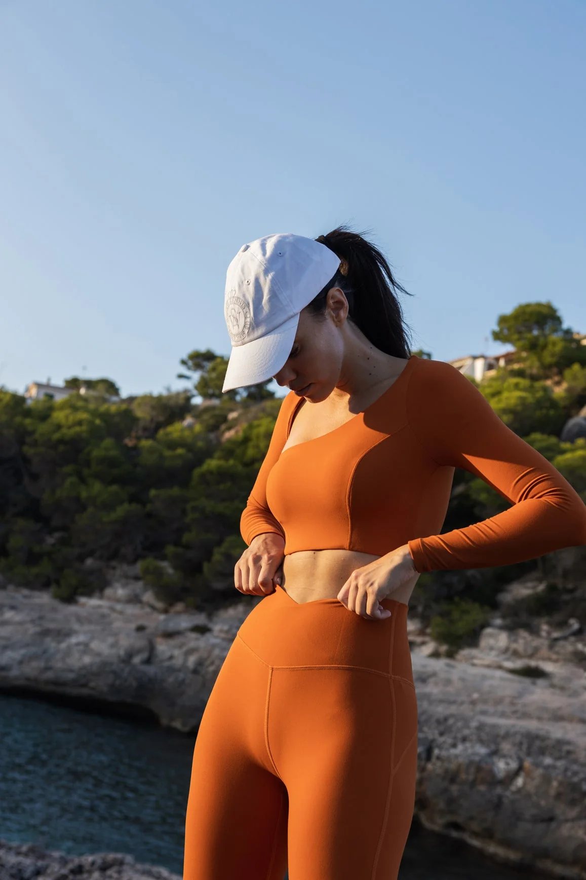 Unique Cut Long Sleeve Crop Top