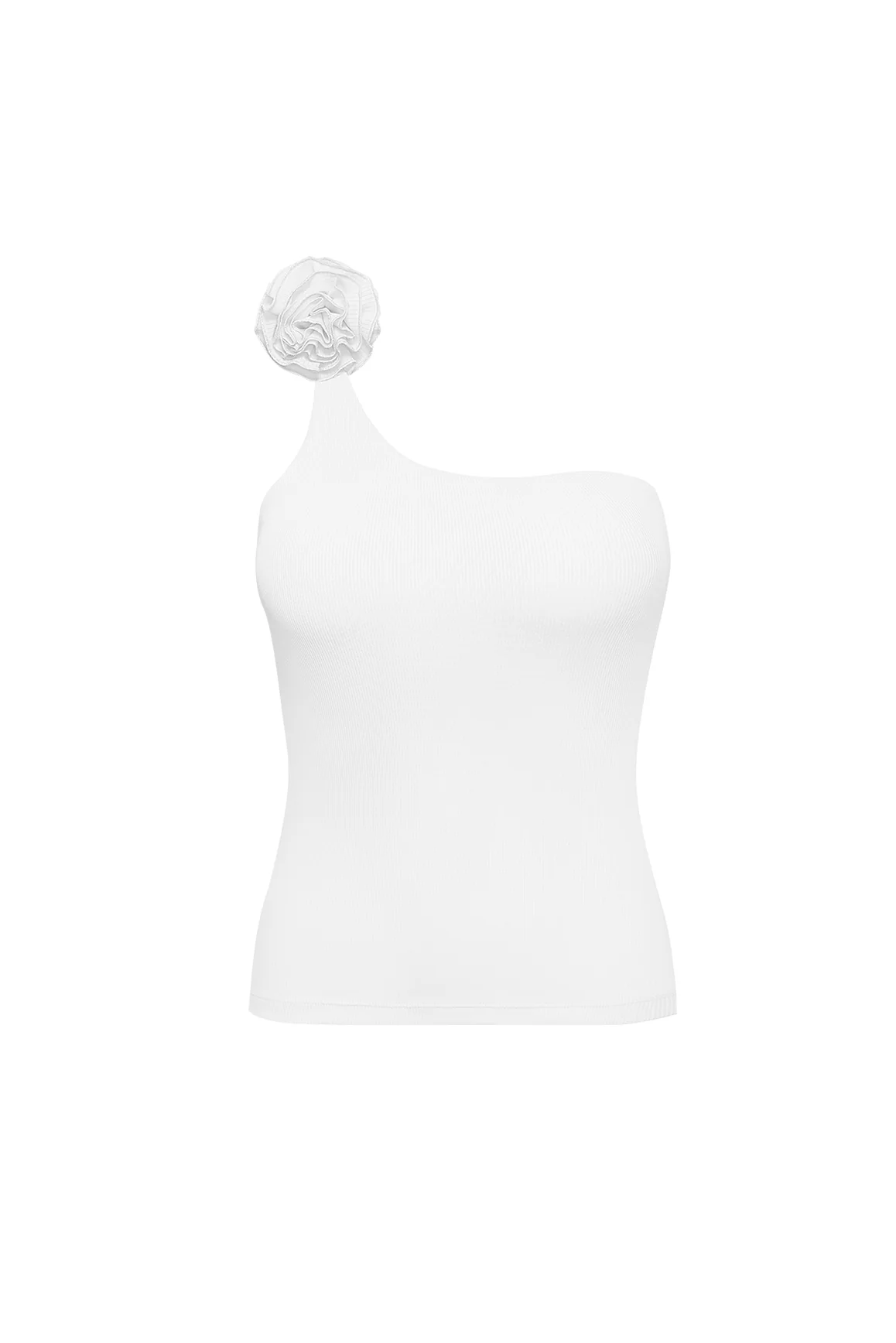 One-Shoulder Floral Tank Top