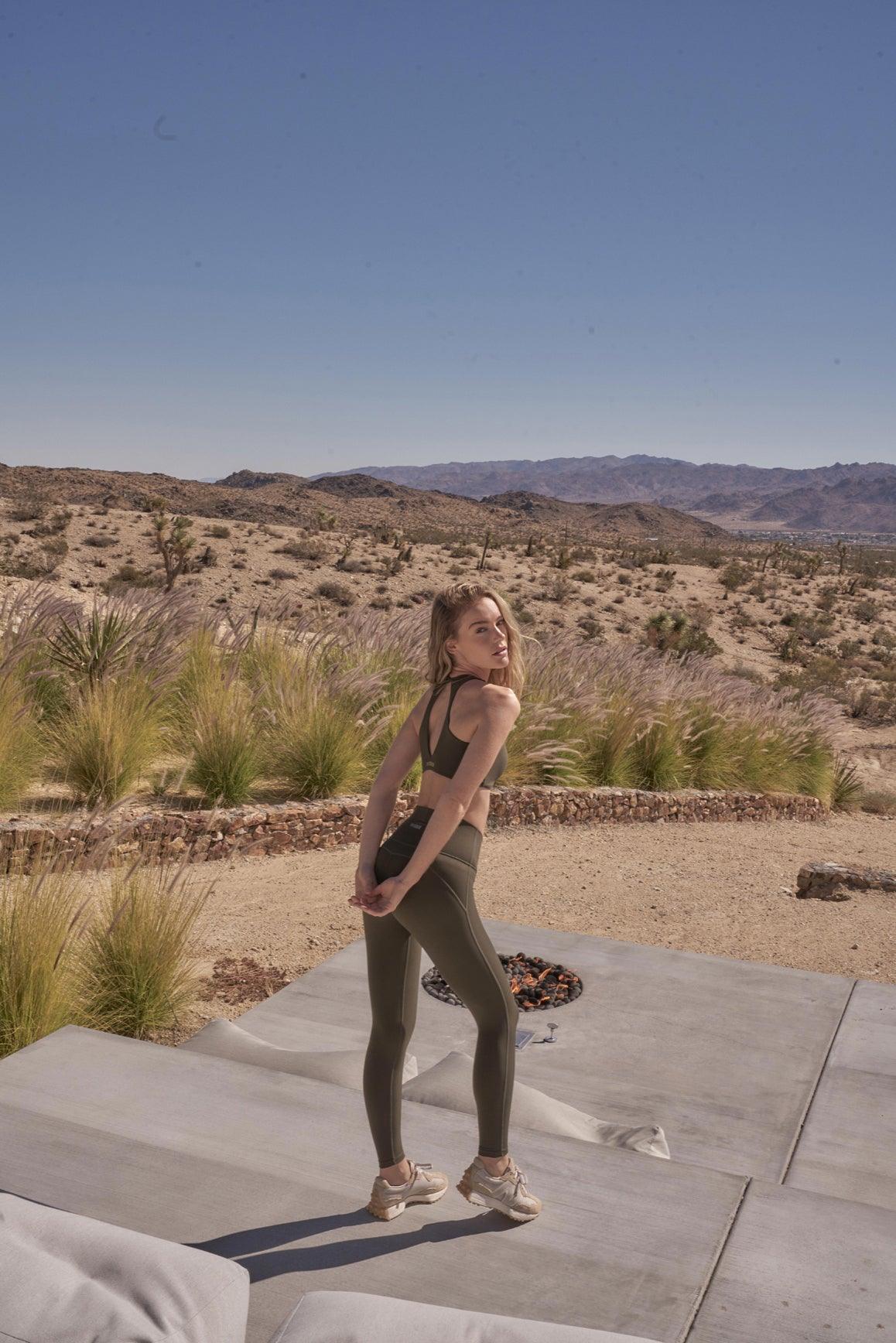 WISKII Ruched Sports Bra + V-waist Yoga Legging