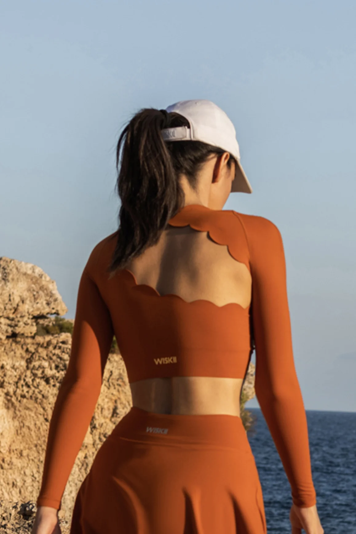 Asymmetrical Long Sleeve Crop Top