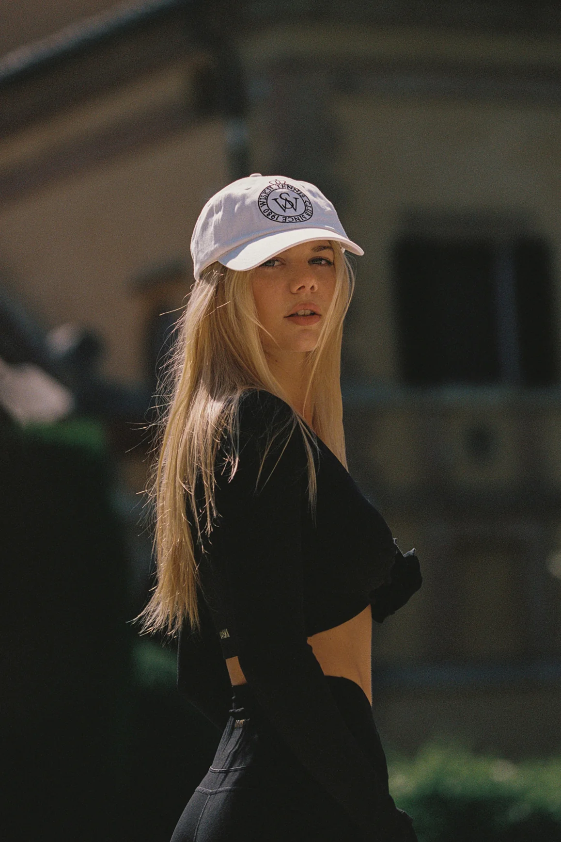 V-Neck Floral Long-Sleeve Crop Top