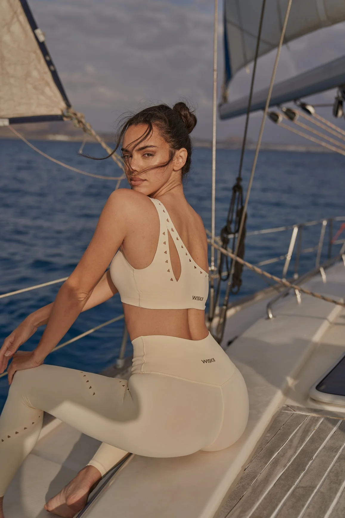 One-shoulder Laser Cut Sports Bra