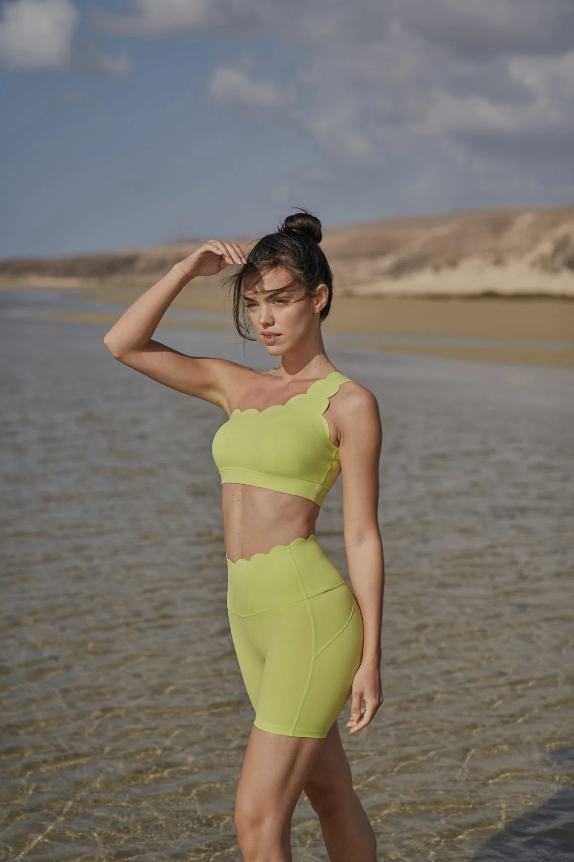 Dynamic One Shoulder Sports Bra + High-Waist Sculpting Biker Short