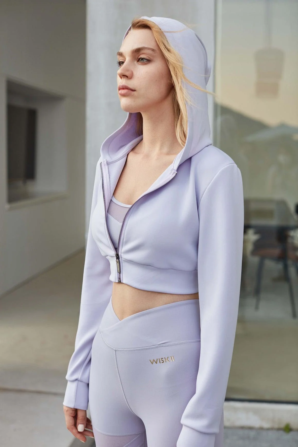 WISKII Crop Hooded Jacket