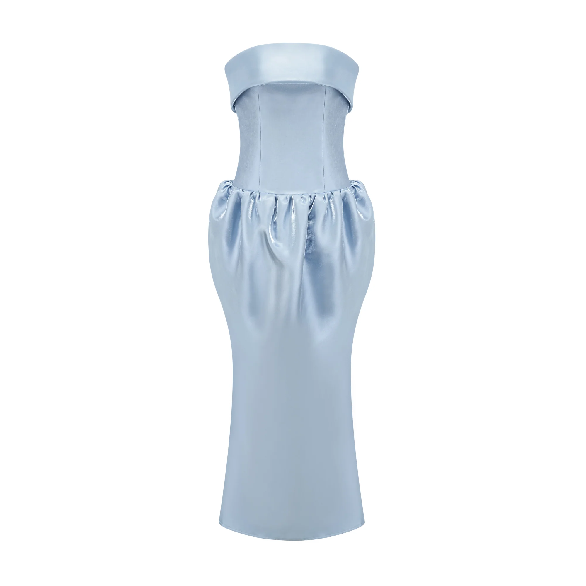 Aélis off-shoulder satin maxi dress