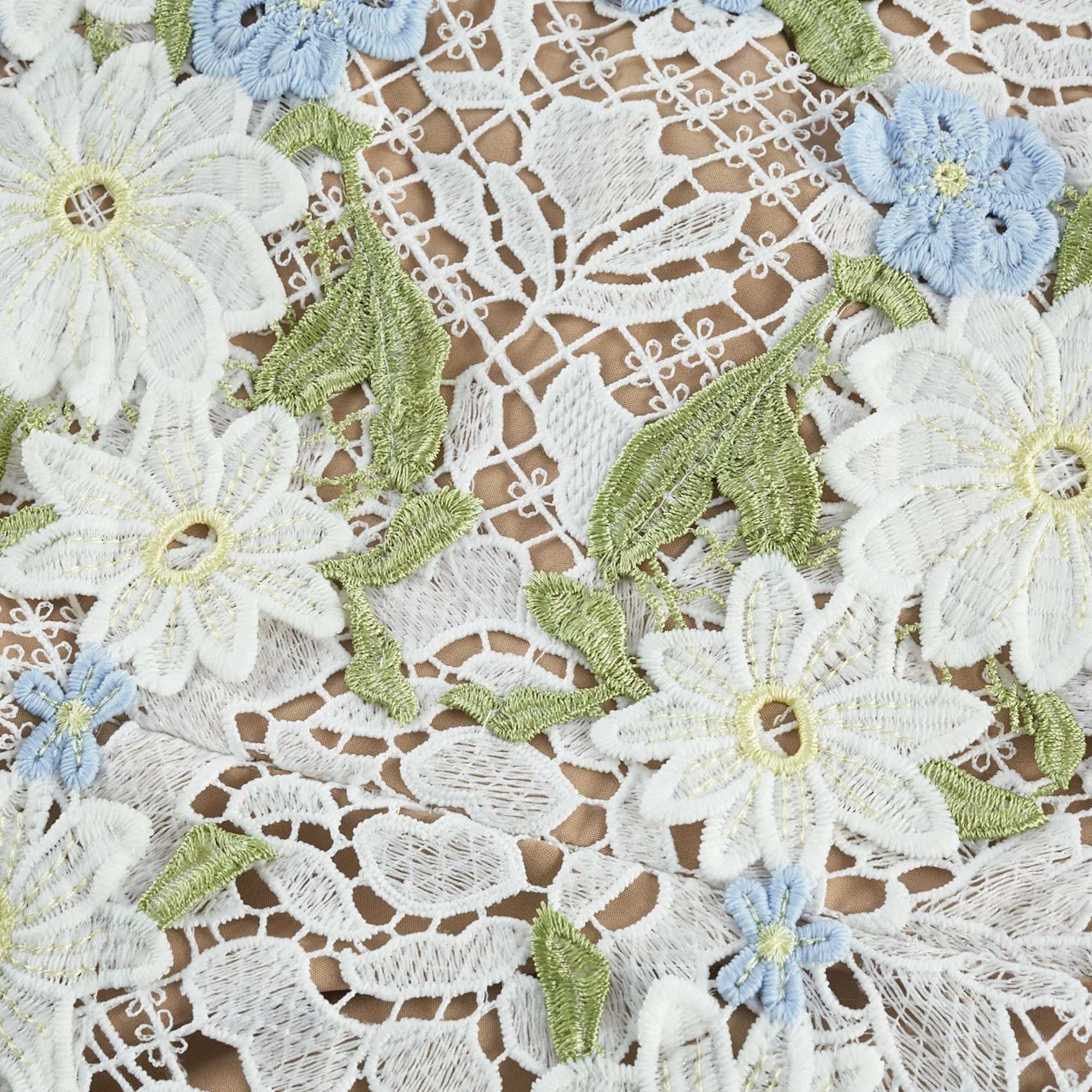 Hermine faux-floral embellished semi-sheer midi dress