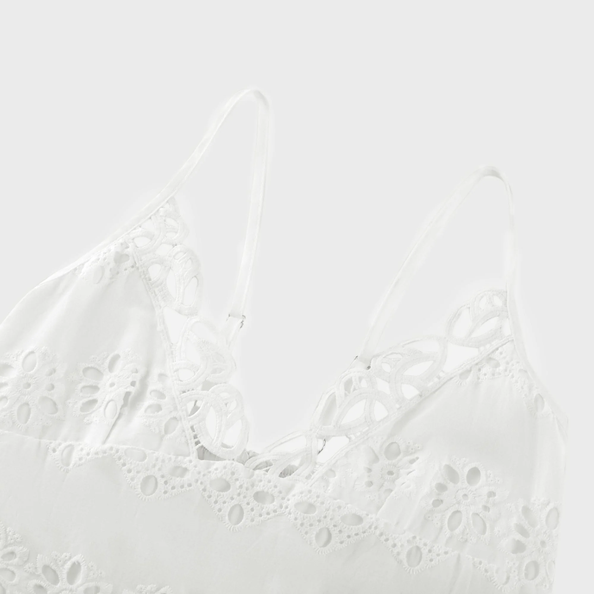 Coquette V-neck embroidered maxi dress