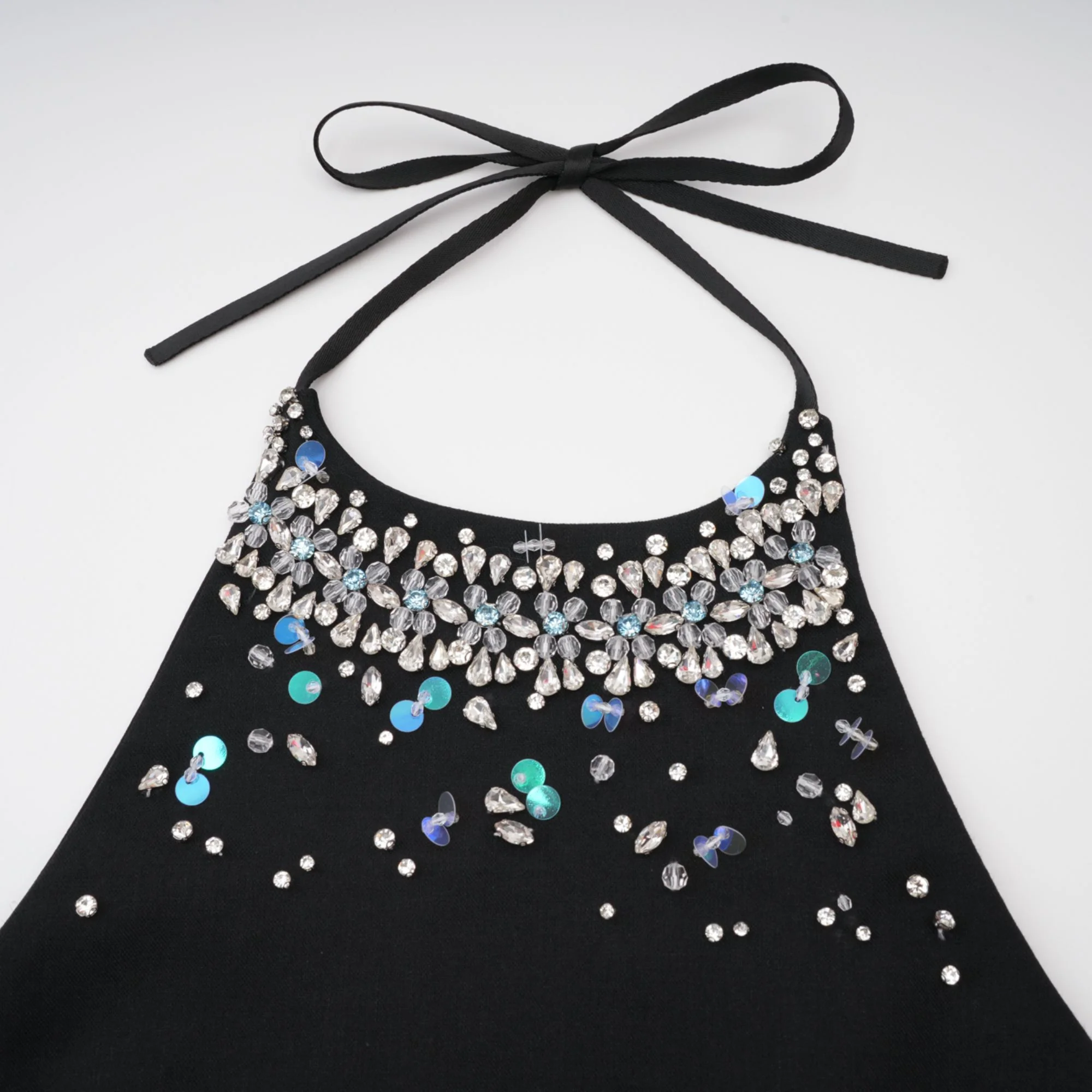 Fionula crystal-embellished pleated dress