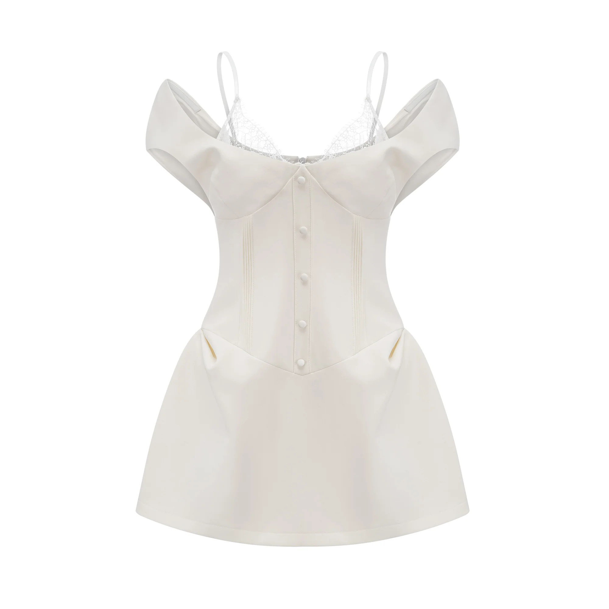 Kelly lace-detail mini dress