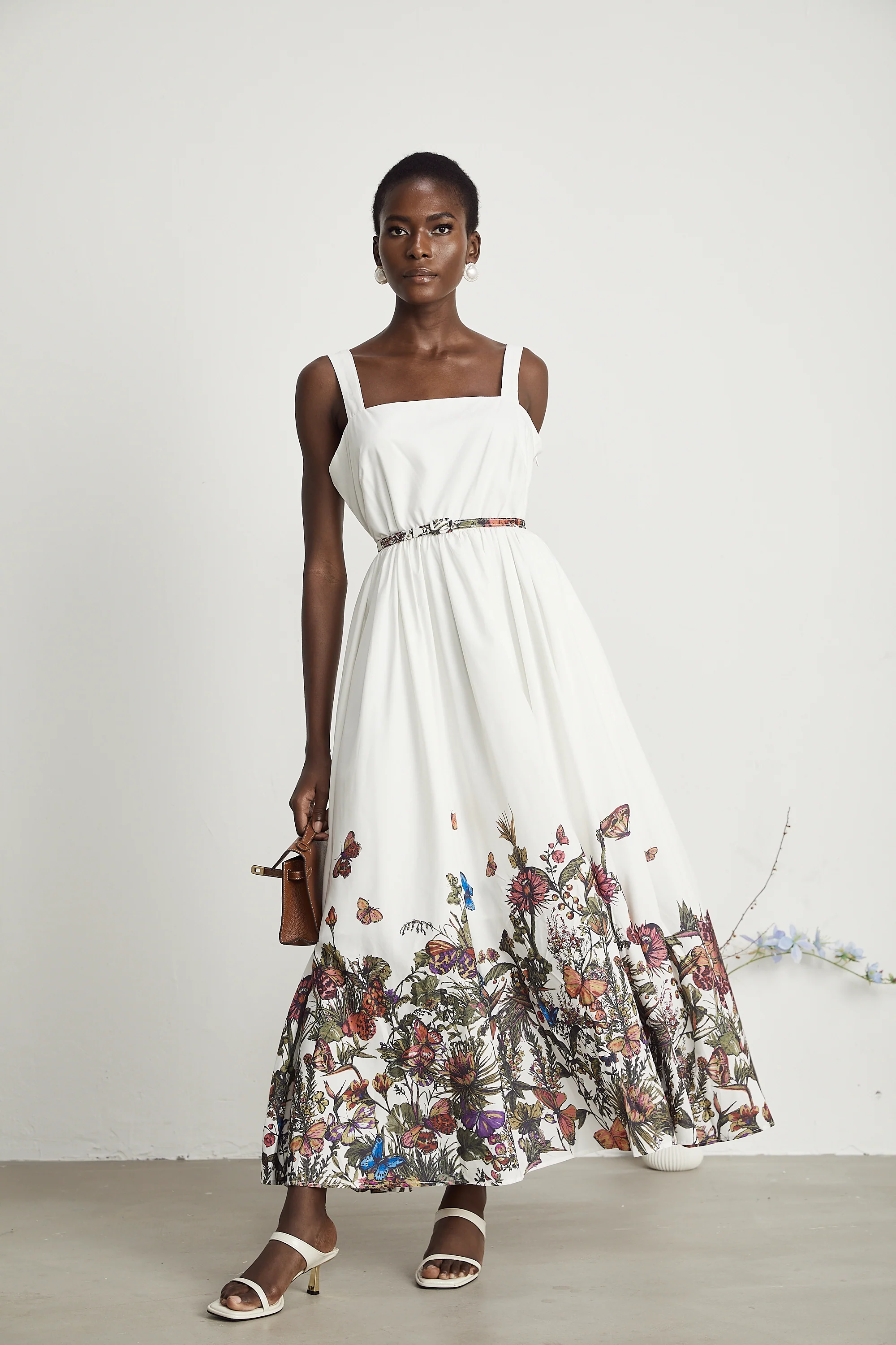 Thaïs floral print midi dress