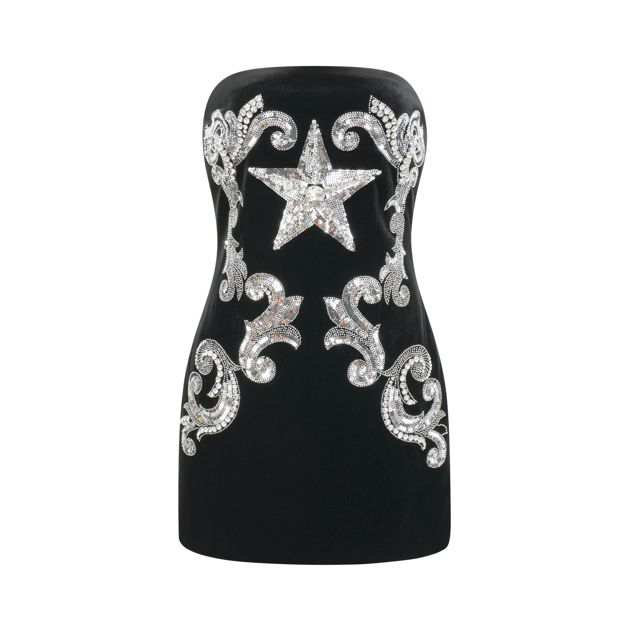 Jamiah embroidered-star mini dress