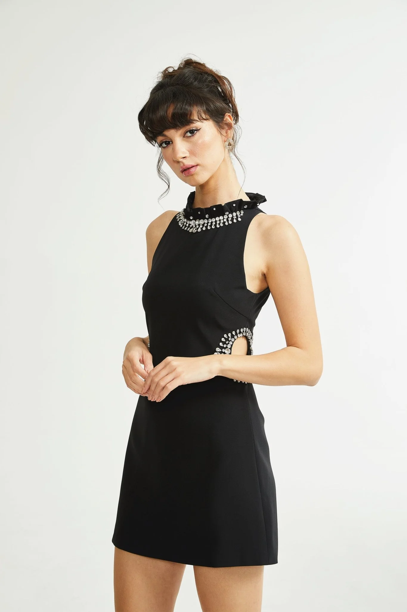 Patricia crystal-embellished mini dress