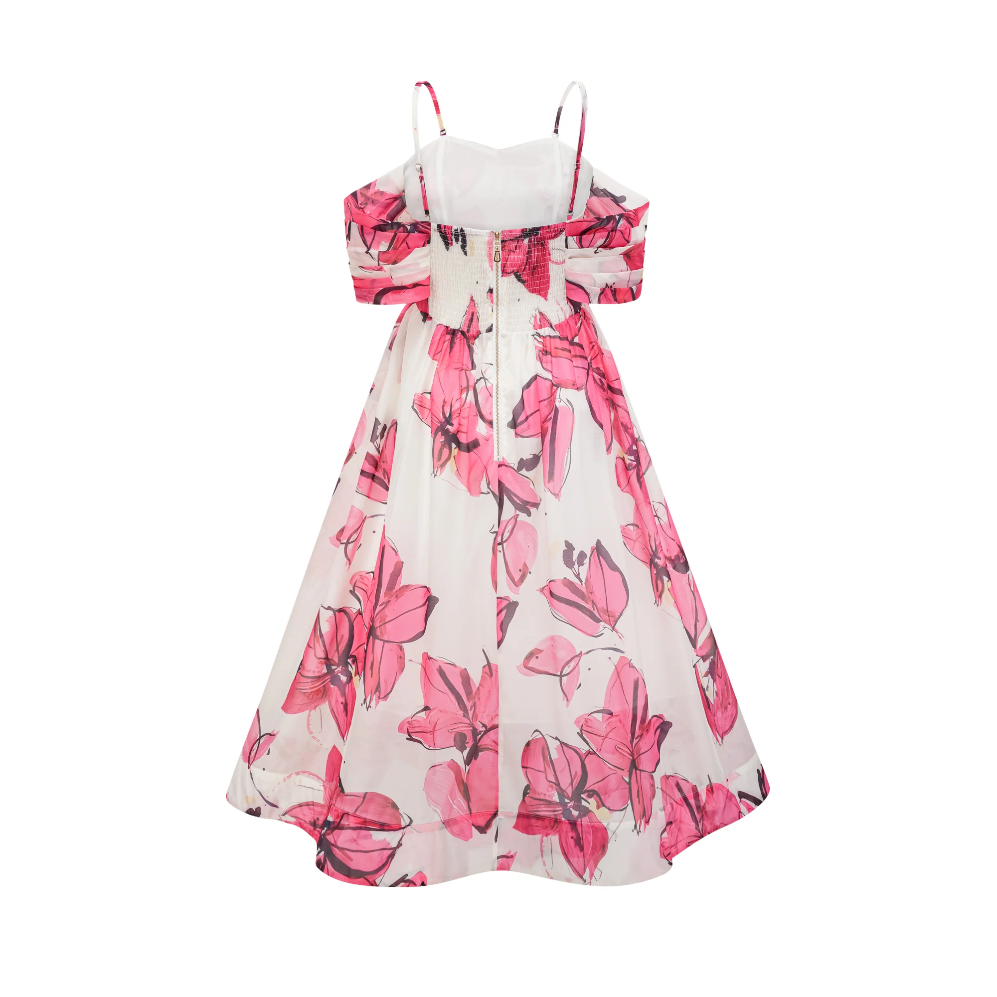 Émeline floral-print pleated midi dress