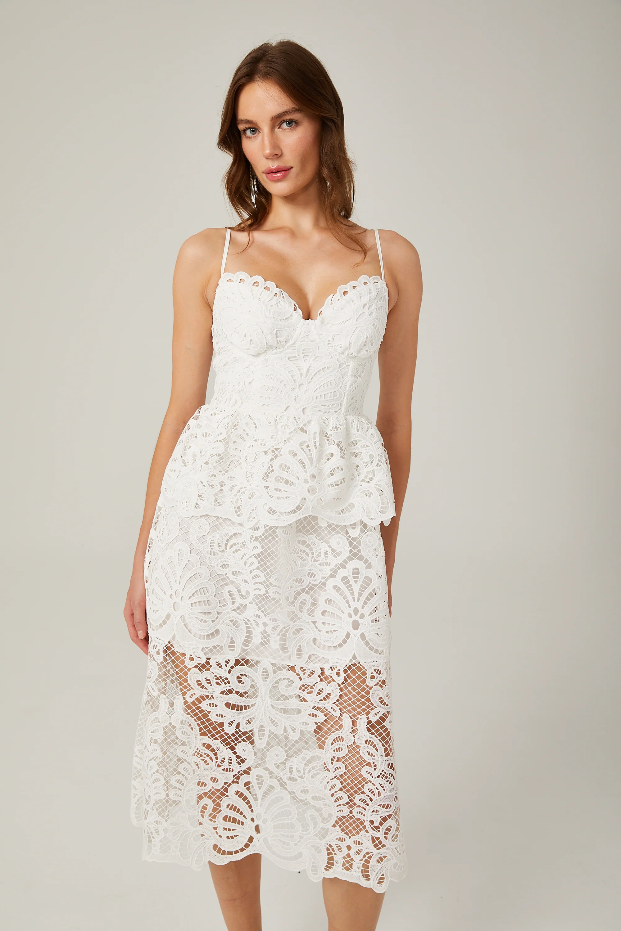 Austen guipure-lace midi dress