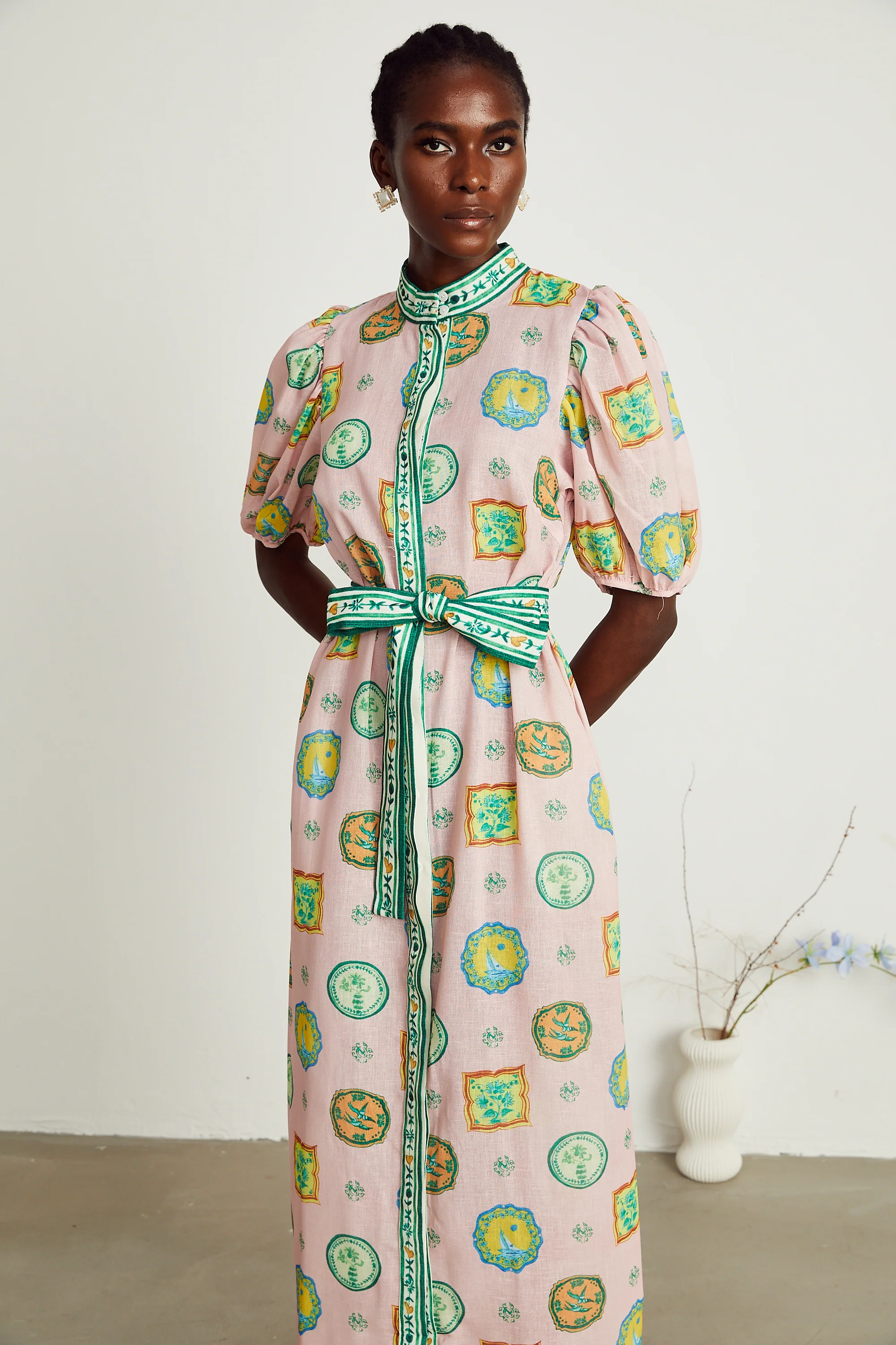 Bérengère pattern-print midi dress