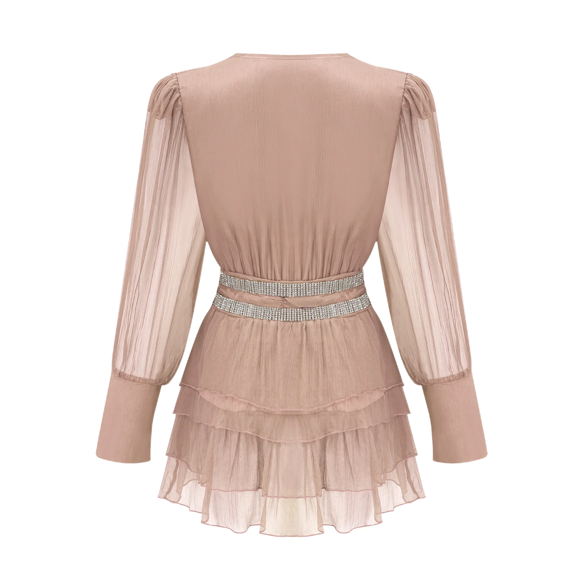 Ellica crystal-embellished silk mini dress