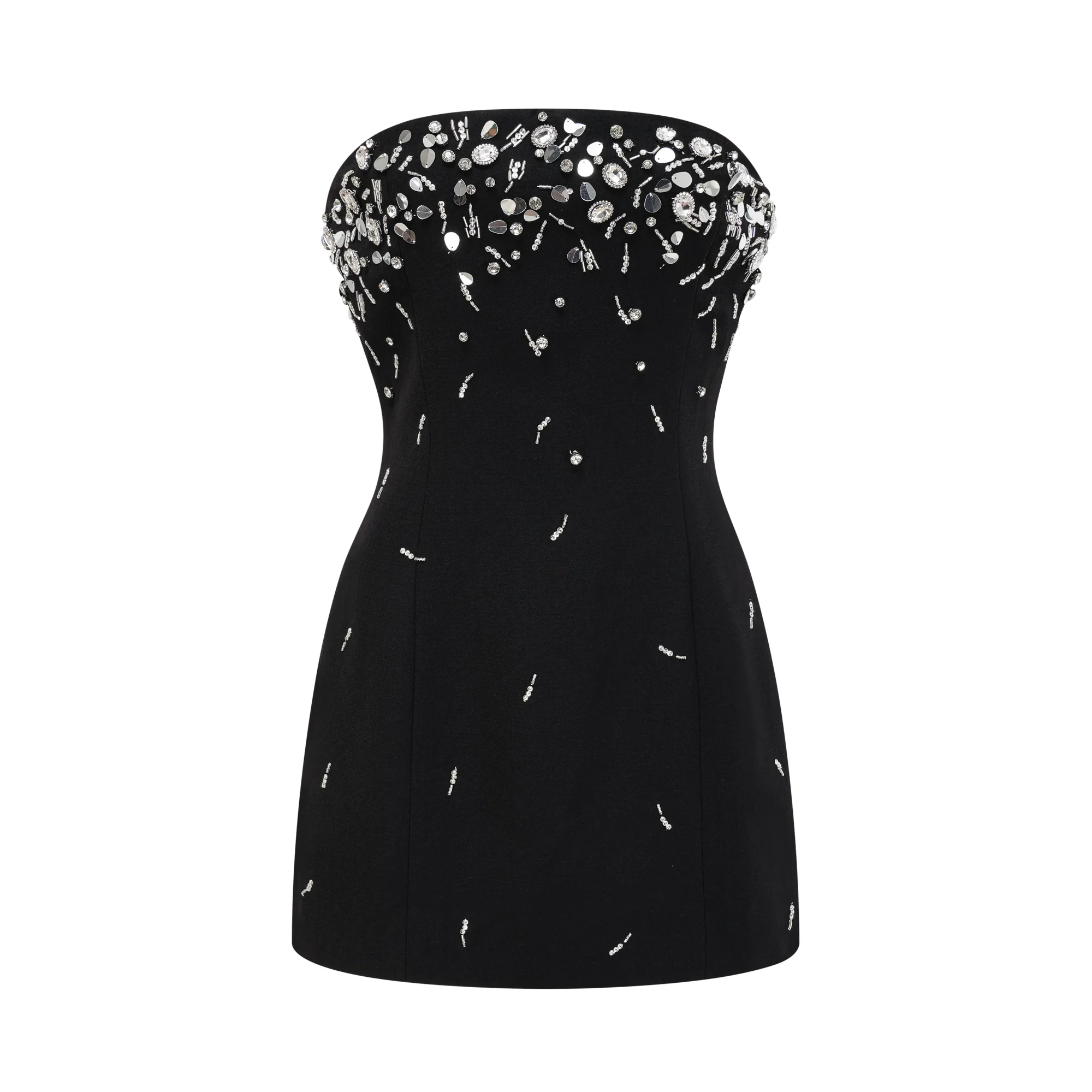 Noya strapless embellished crepe mini dress