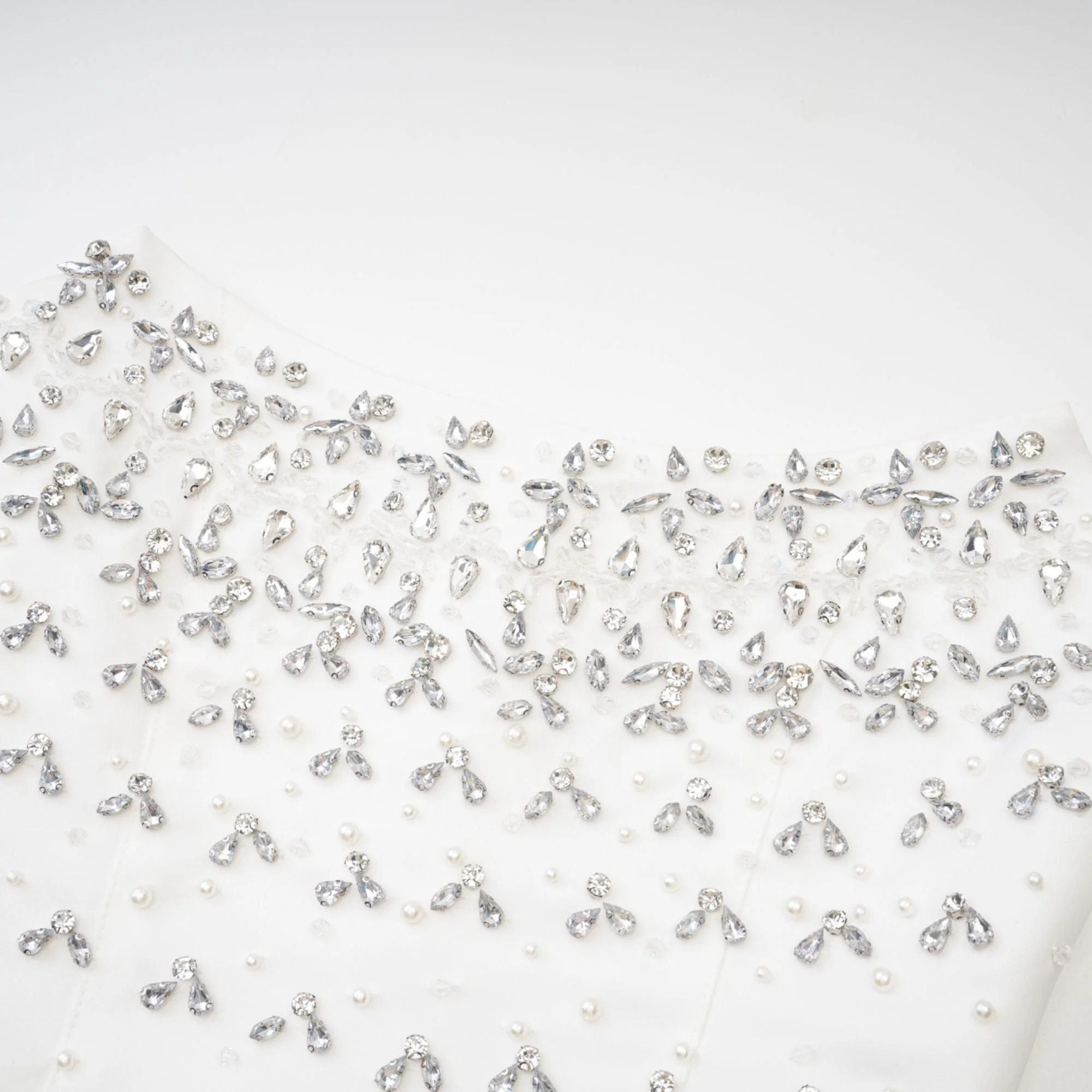 Melisande white embellished mini dress