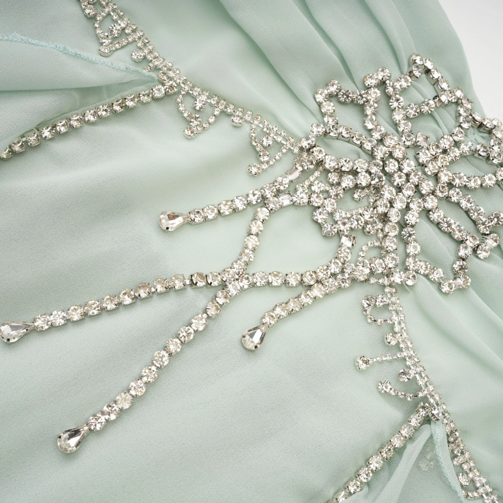 Salilah embellished ruffled midi dress