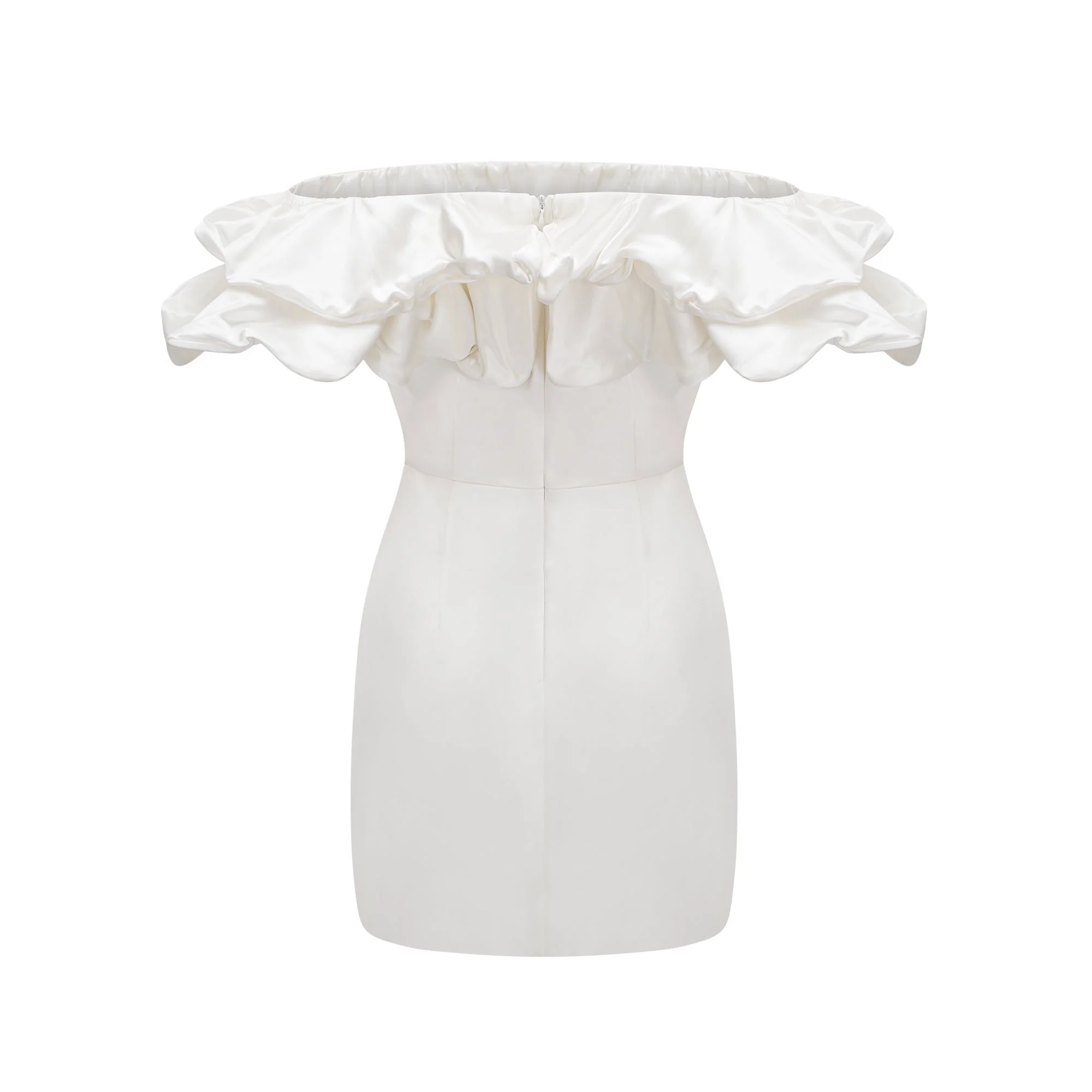 Elarae white floral off-shoulder mini dress