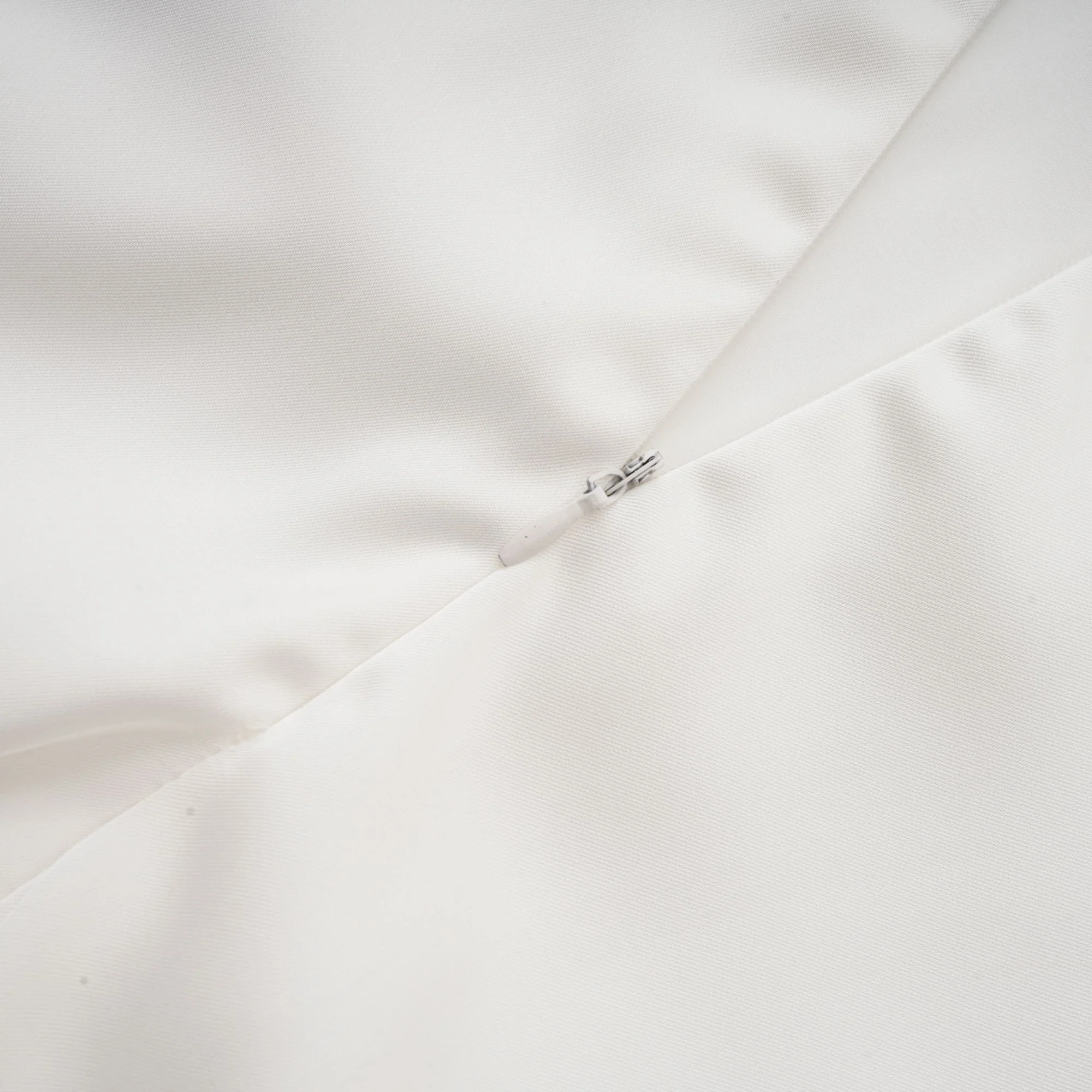 Lucena white scoop-back cowl-neck dress