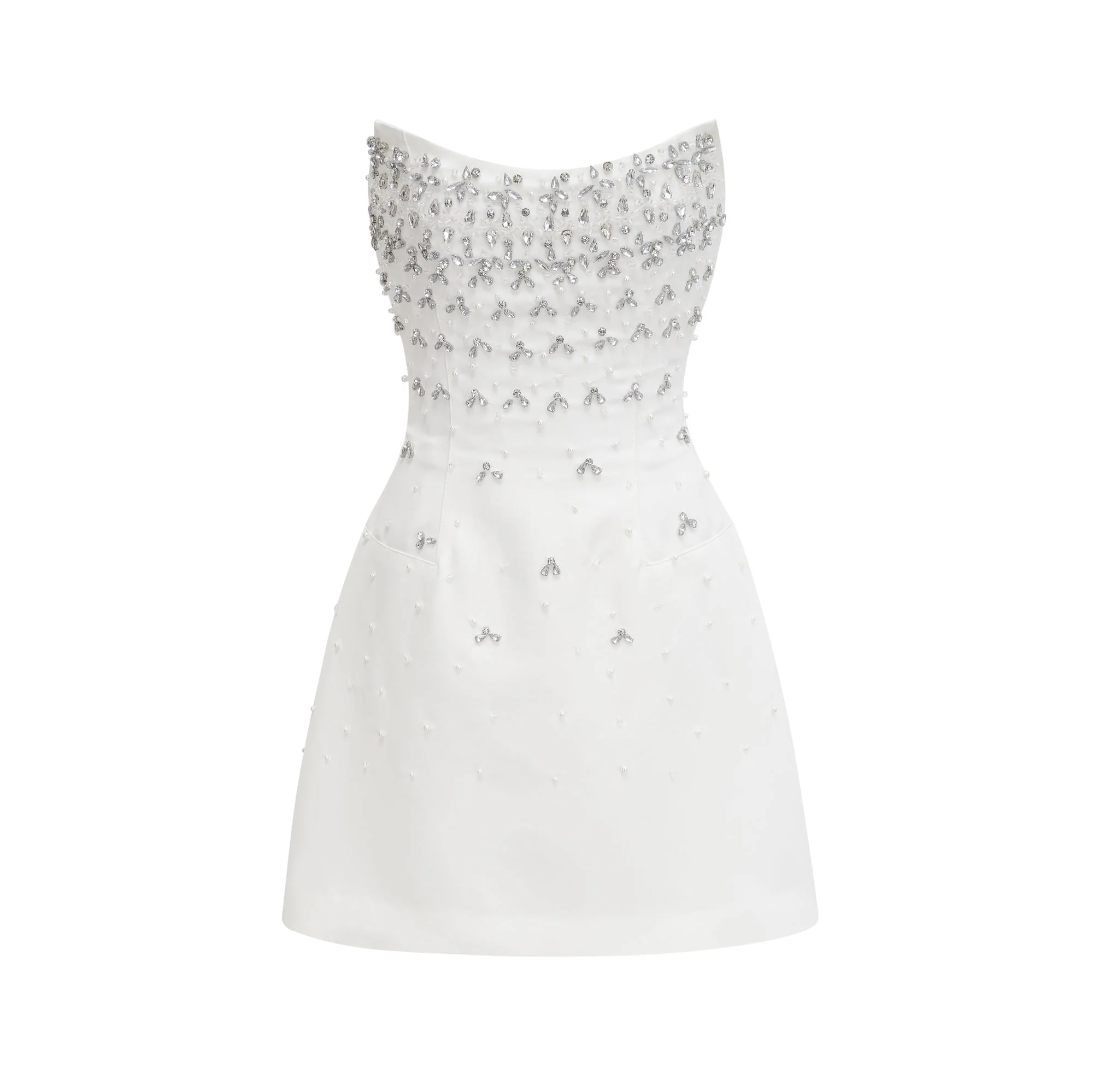 Melisande white embellished mini dress