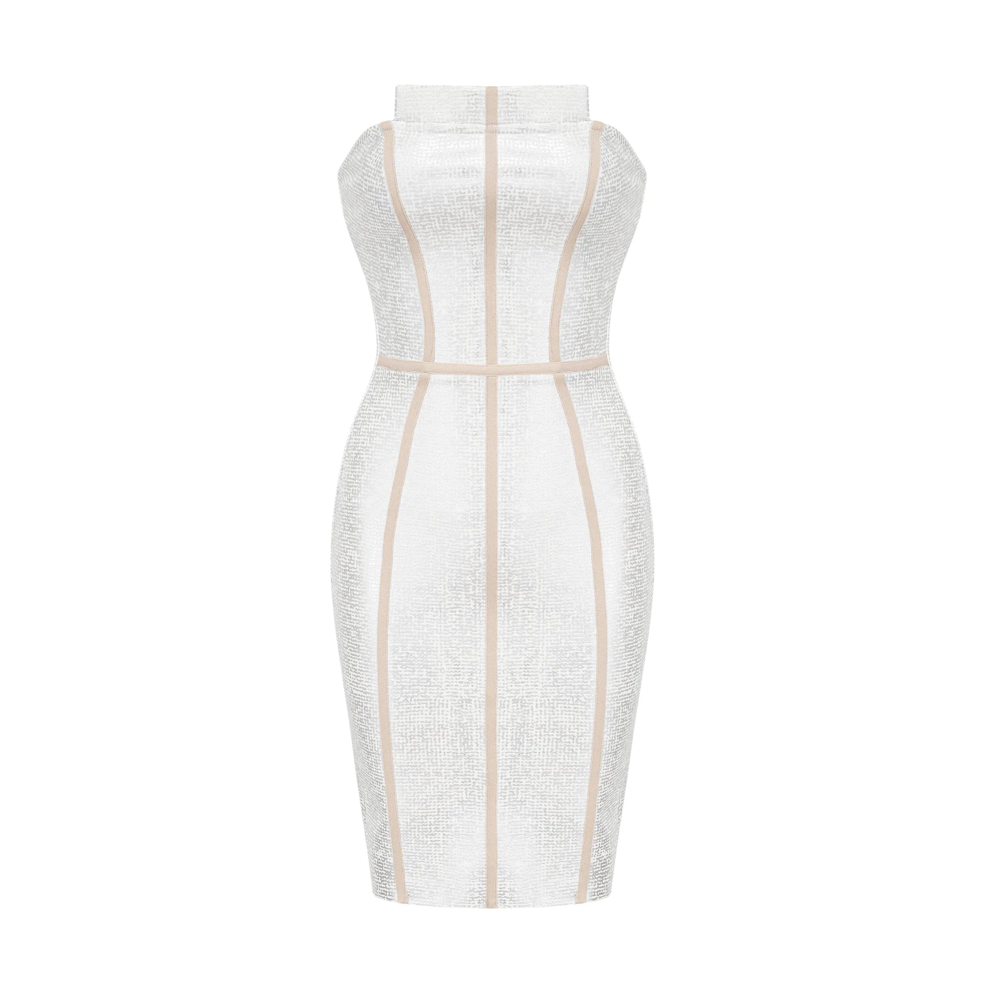 Danica silver bandage mini dress