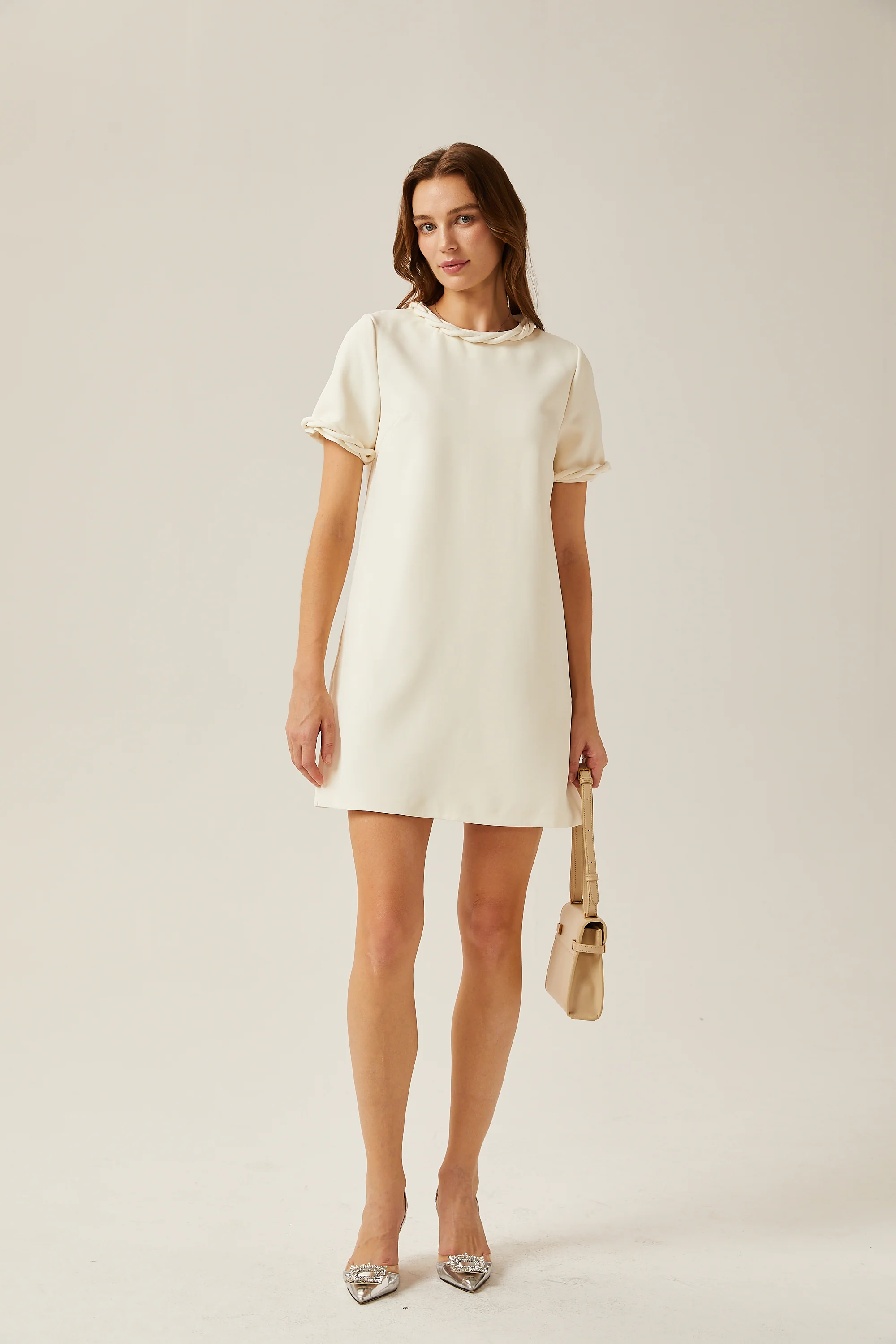 Élodie braided-detail mini dress