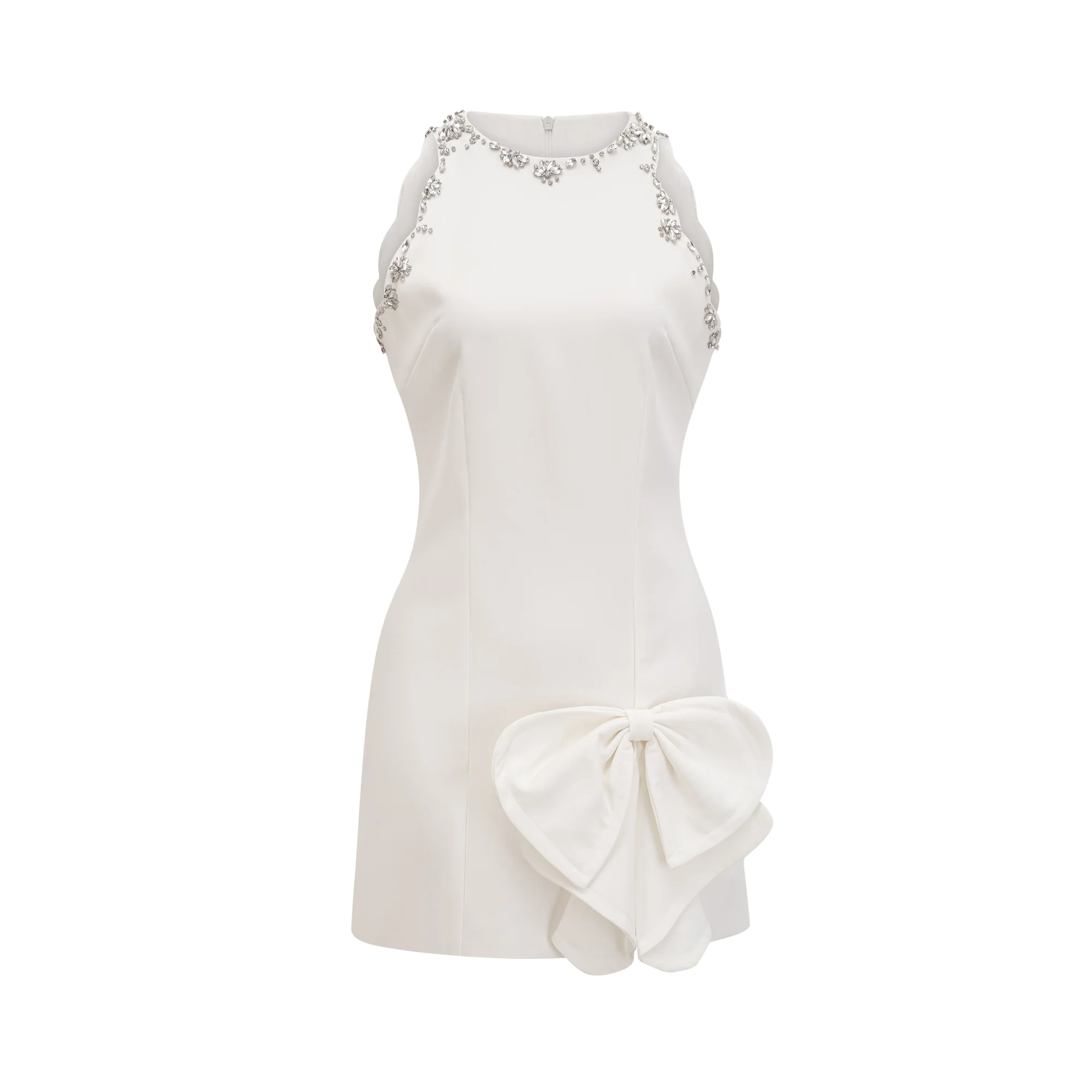 Rosmina crystal bow-detail mini dress